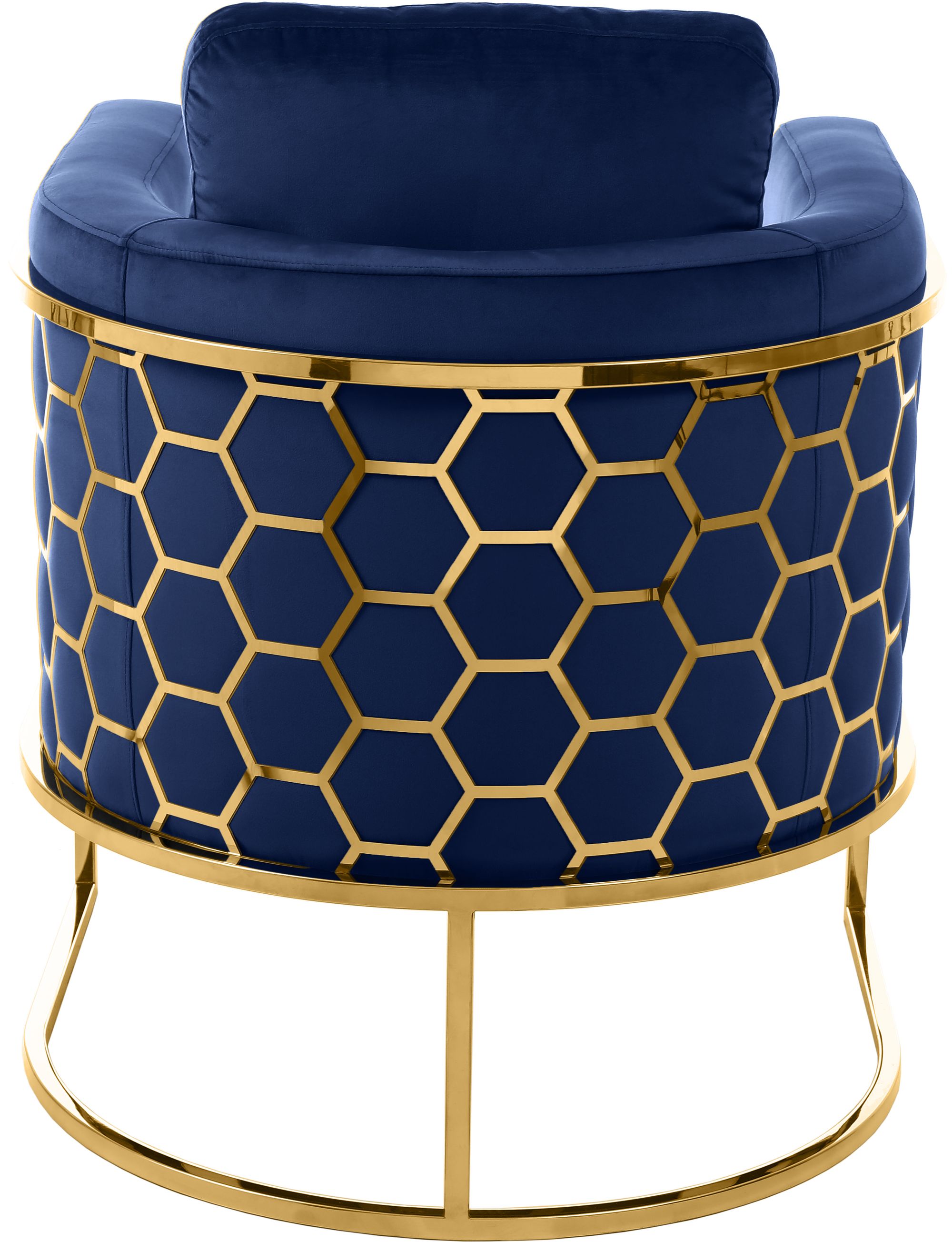 Casa Velvet Chair with Gold Iron Metal Base