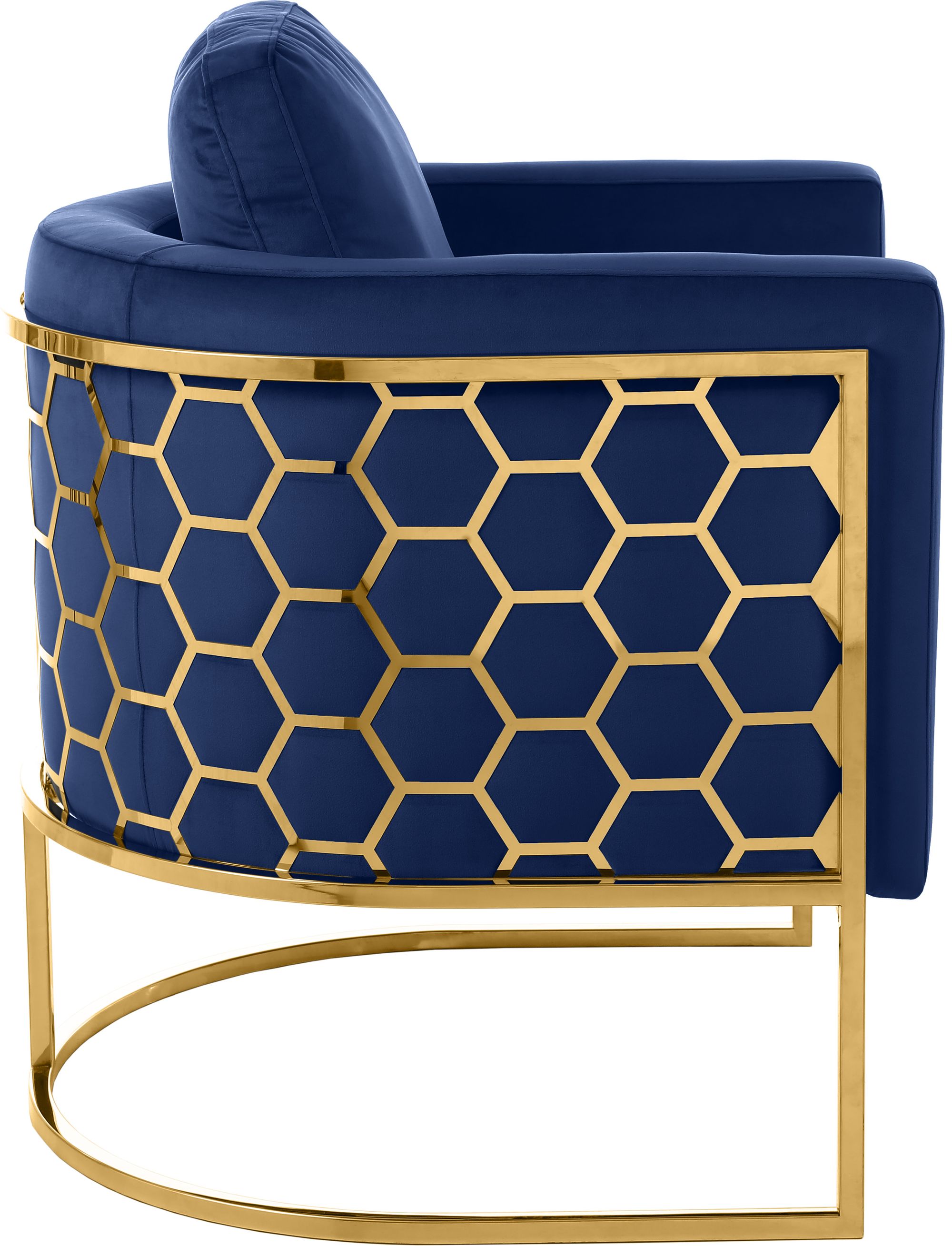 Casa Velvet Chair with Gold Iron Metal Base