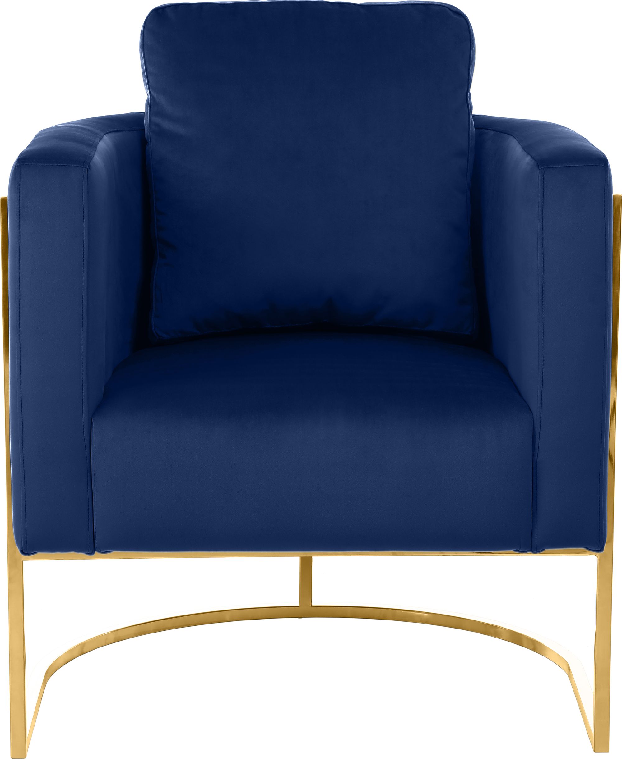 Casa Velvet Chair with Gold Iron Metal Base