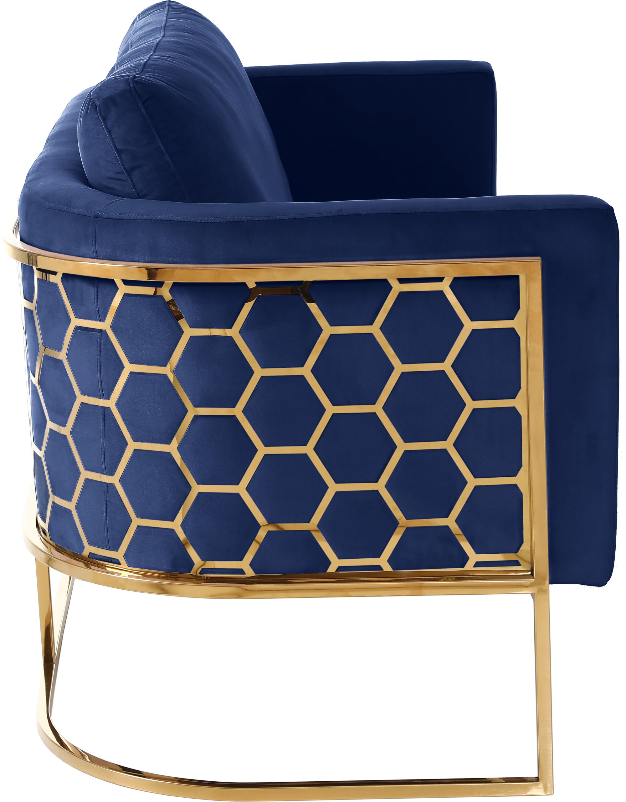 Casa Velvet Sofa with Gold Base