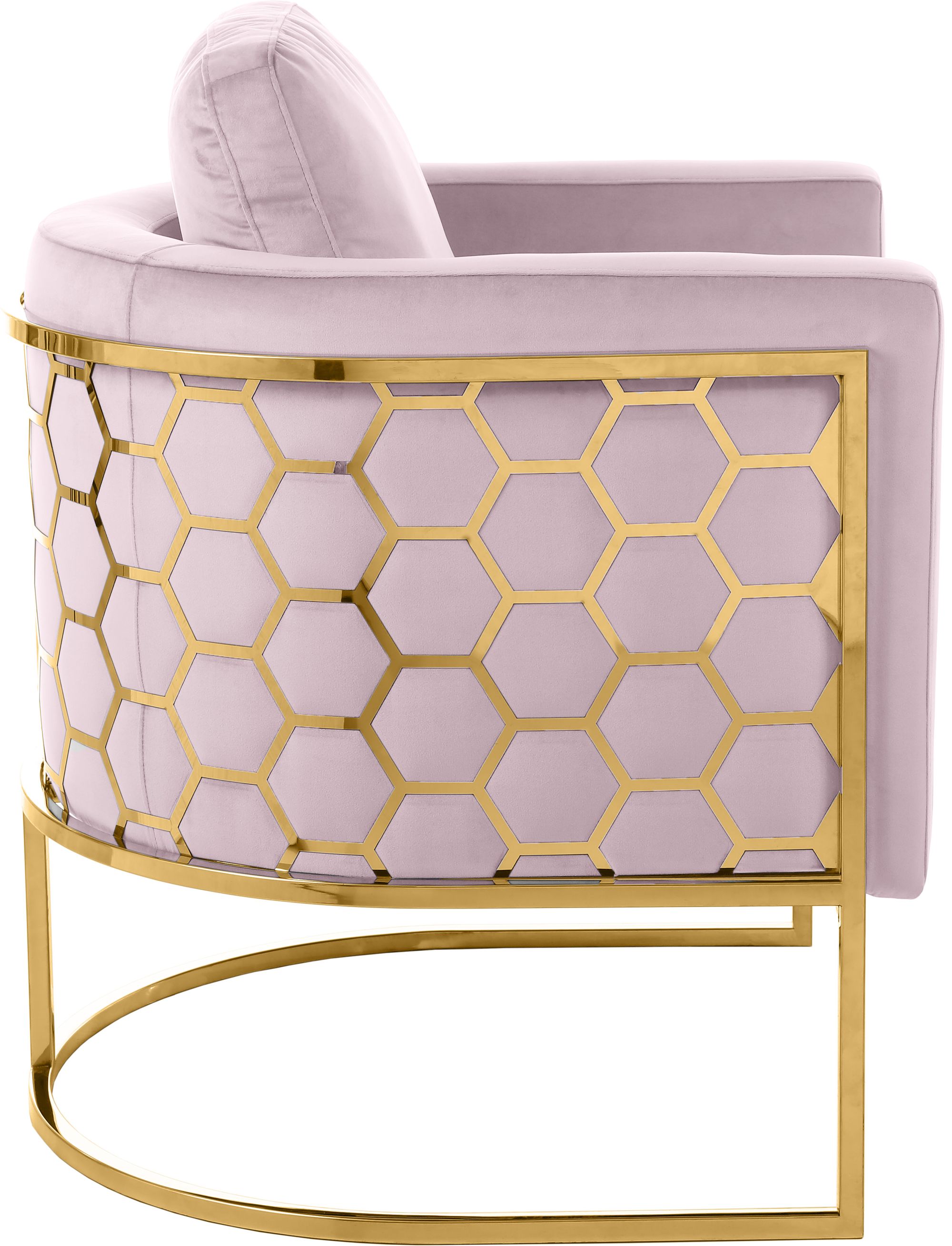 Casa Velvet Chair with Gold Iron Metal Base