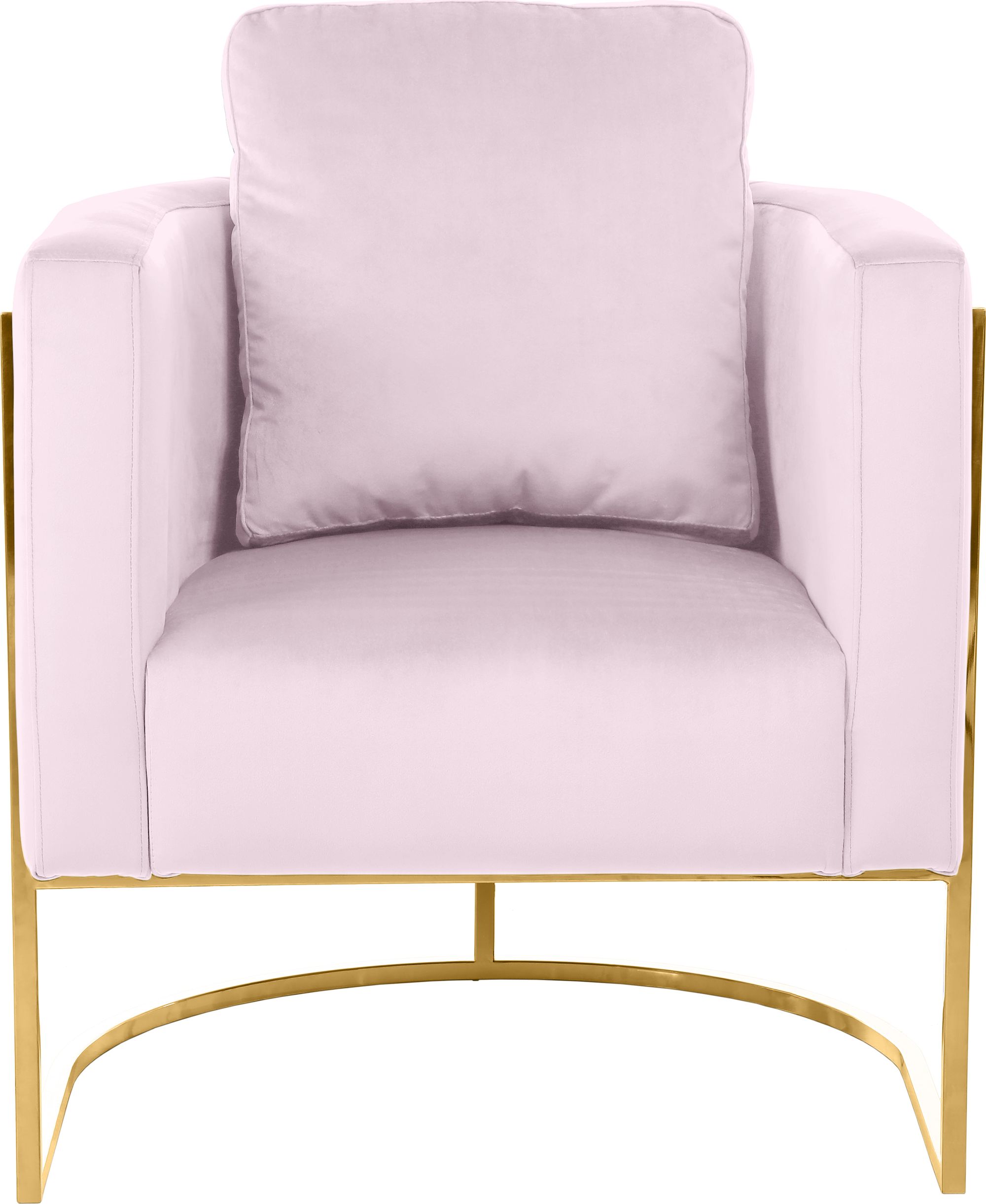 Casa Velvet Chair with Gold Iron Metal Base
