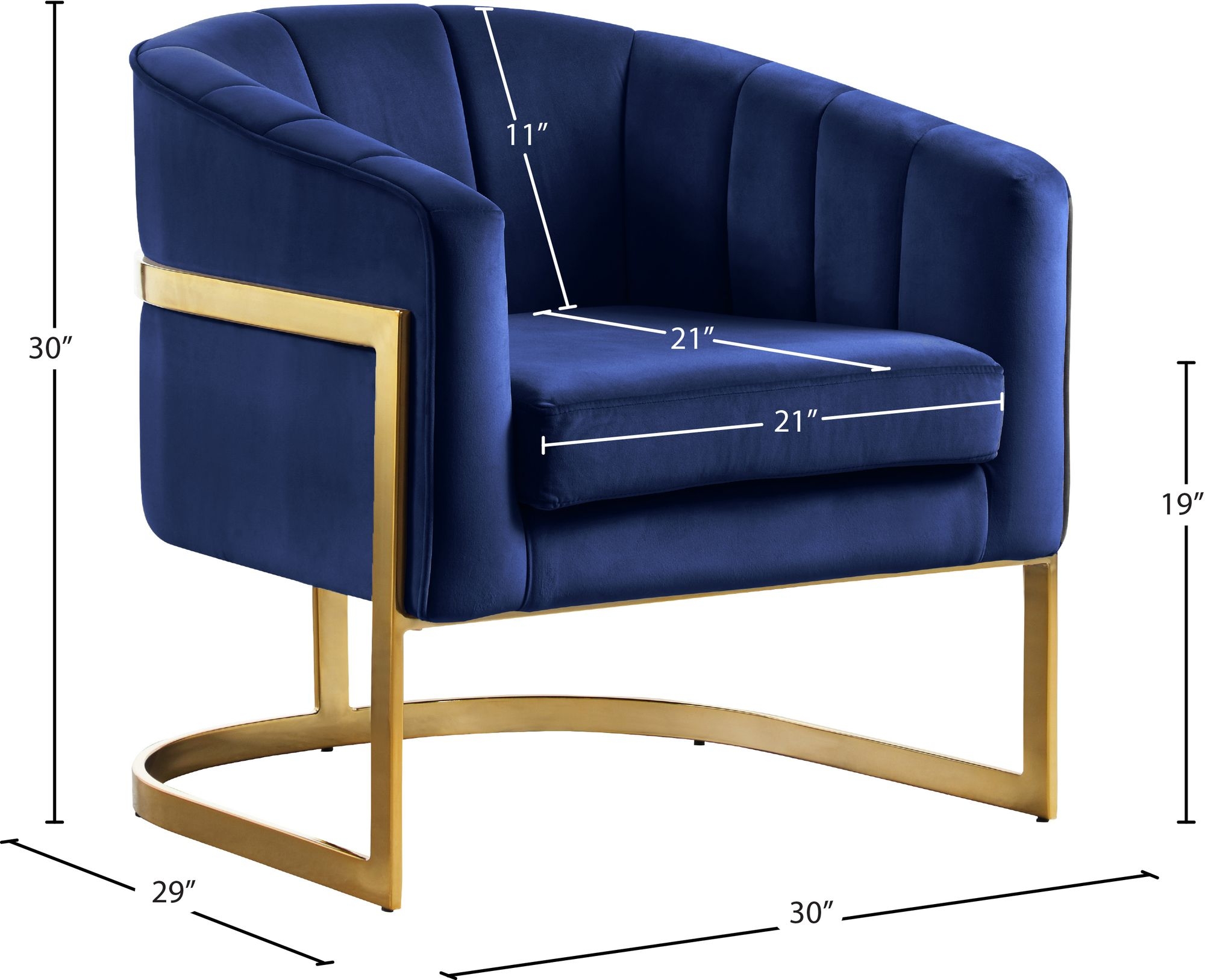 Carter Velvet Accent Chair