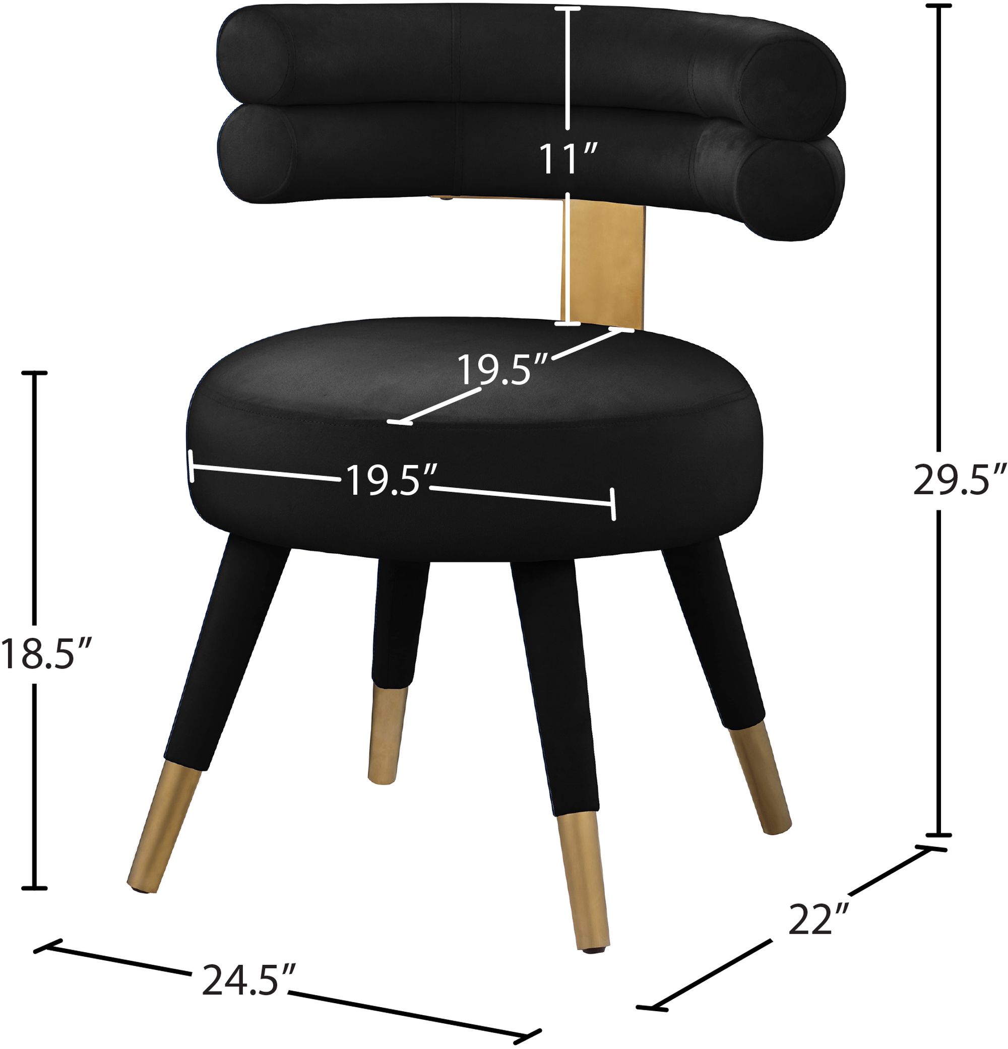 Fitzroy Velvet Dining Chair