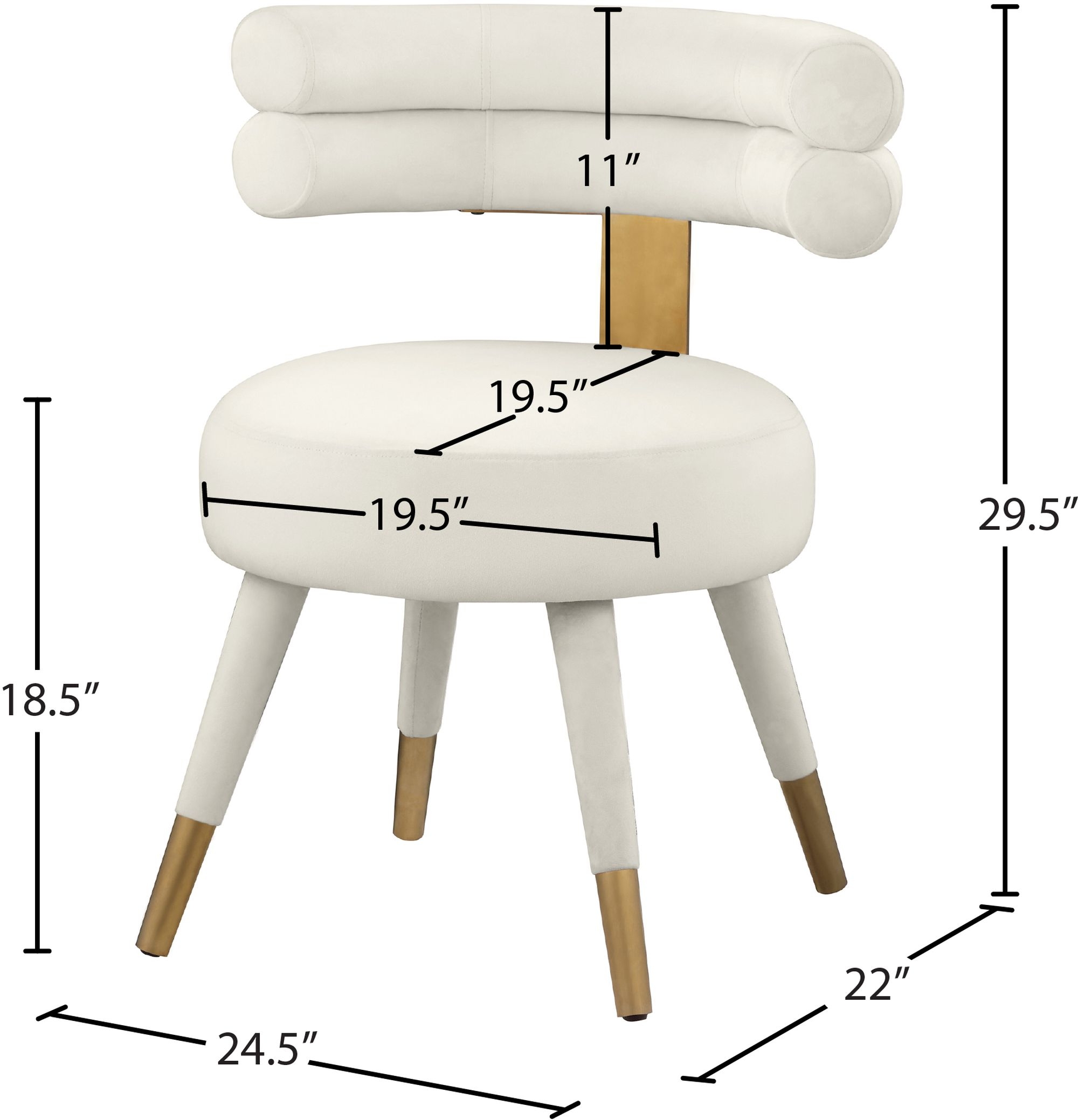 Fitzroy Velvet Dining Chair