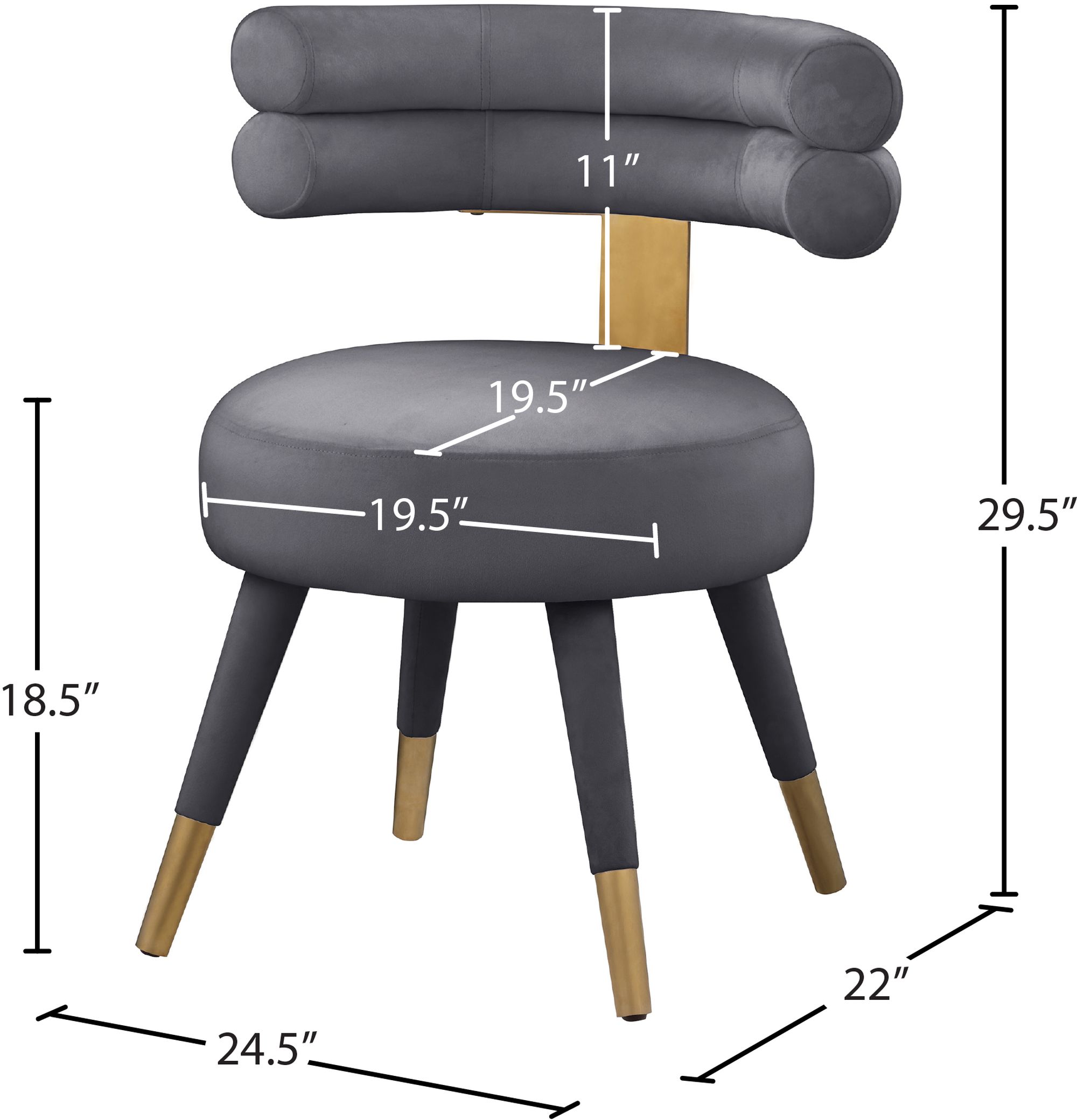 Fitzroy Velvet Dining Chair
