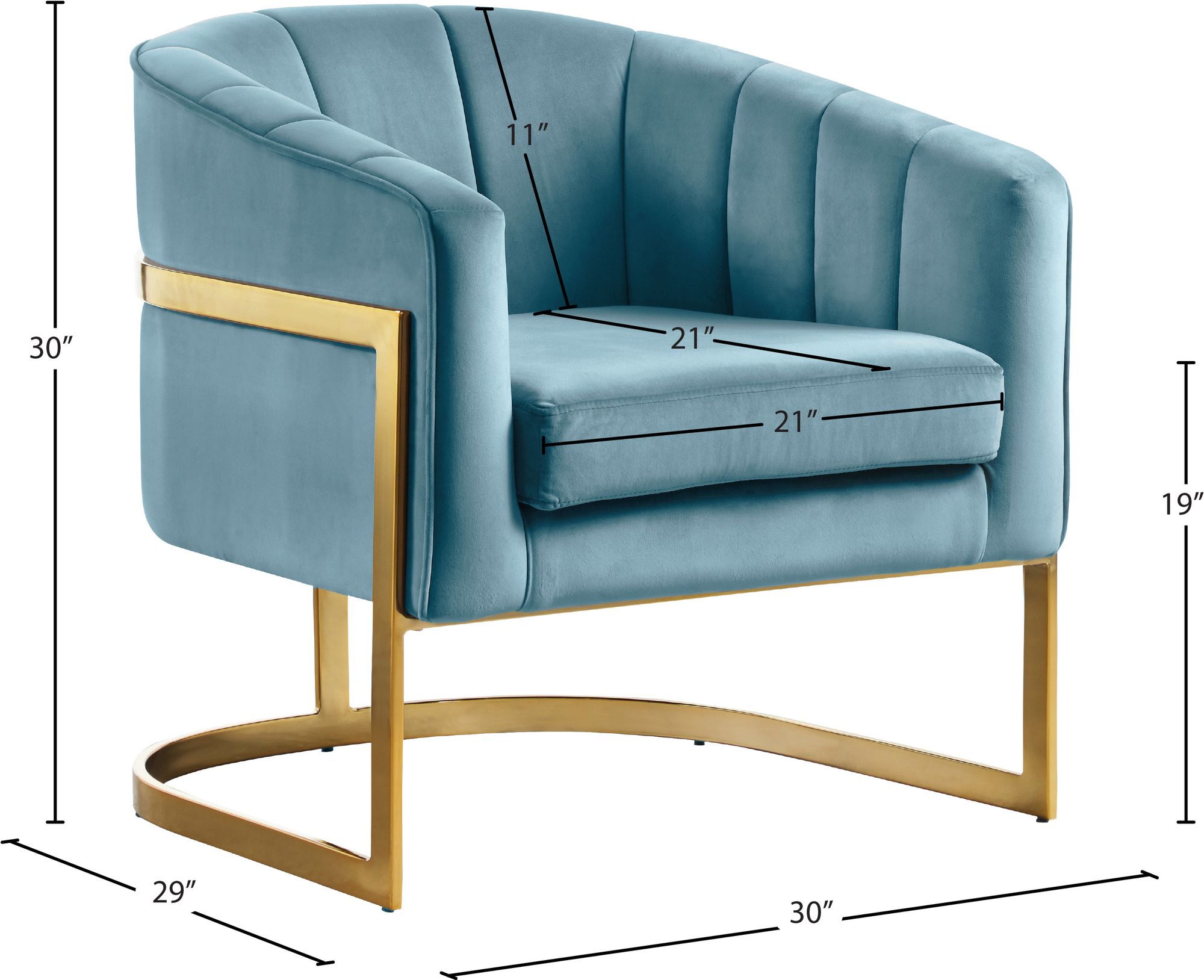 Carter Velvet Accent Chair