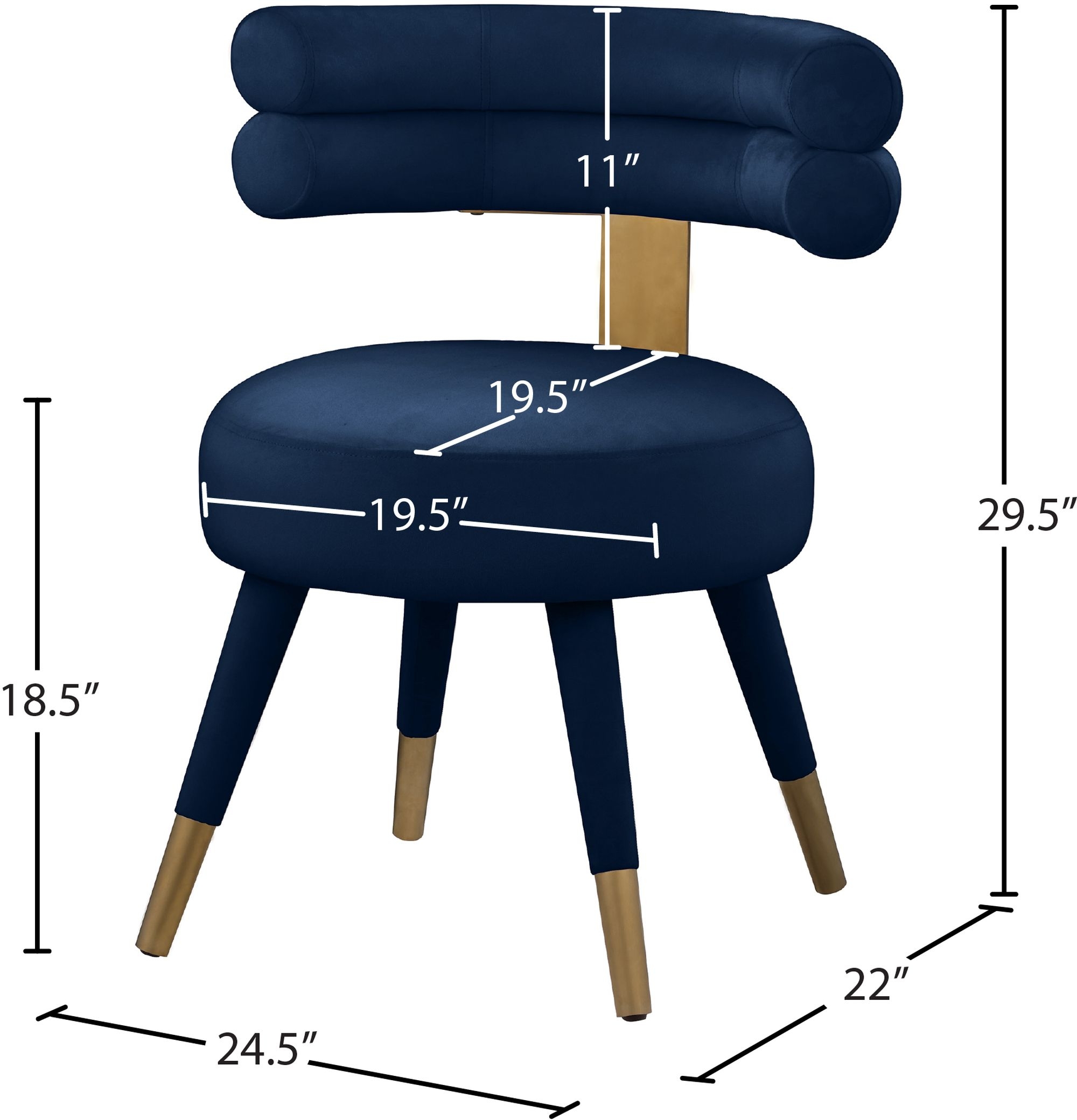 Fitzroy Velvet Dining Chair