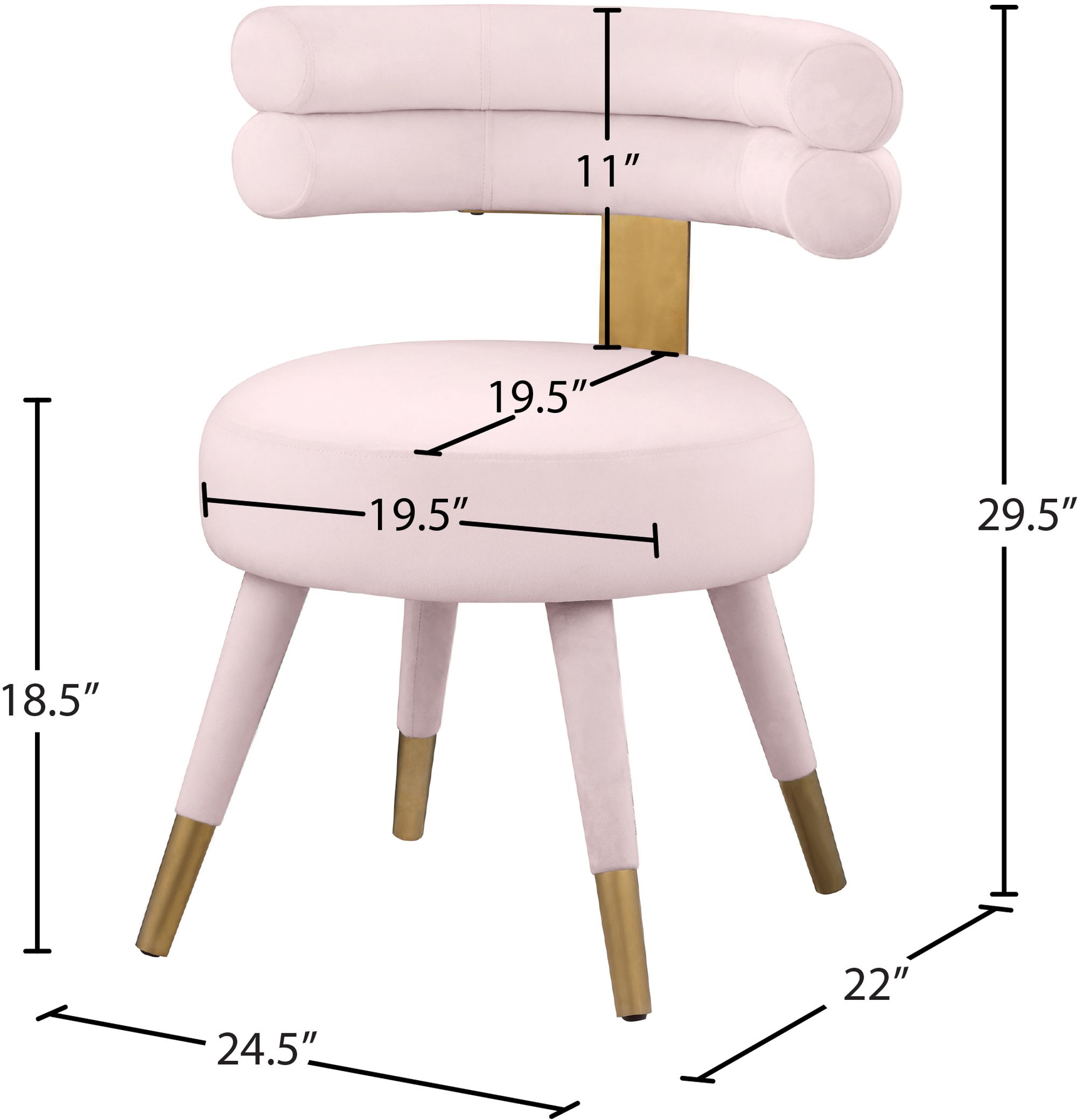 Fitzroy Velvet Dining Chair