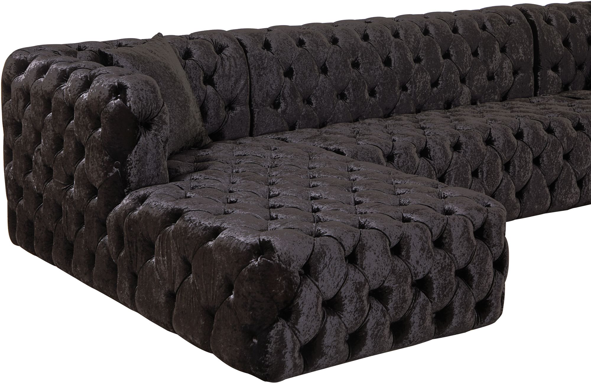 Coco 133" 3-Piece Velvet Sectional