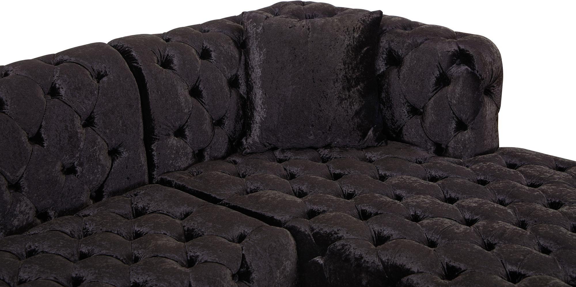 Coco 133" 3-Piece Velvet Sectional