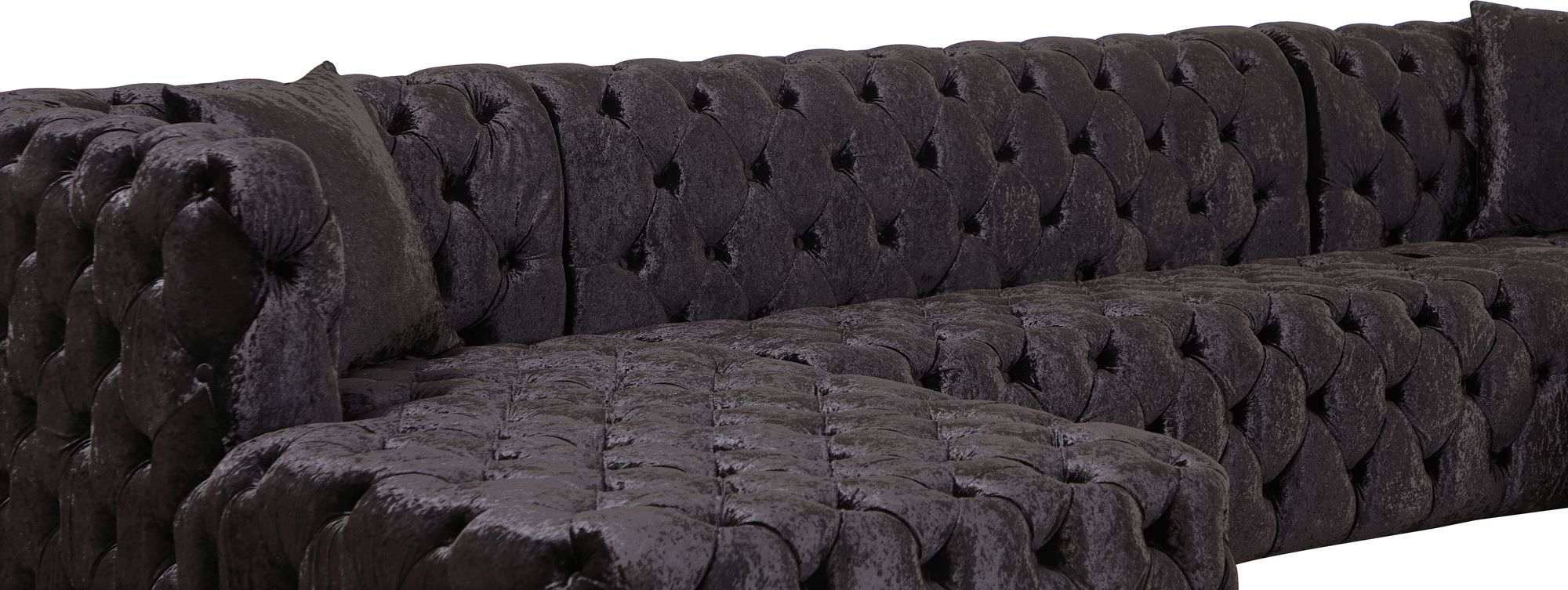 Coco 133" 3-Piece Velvet Sectional