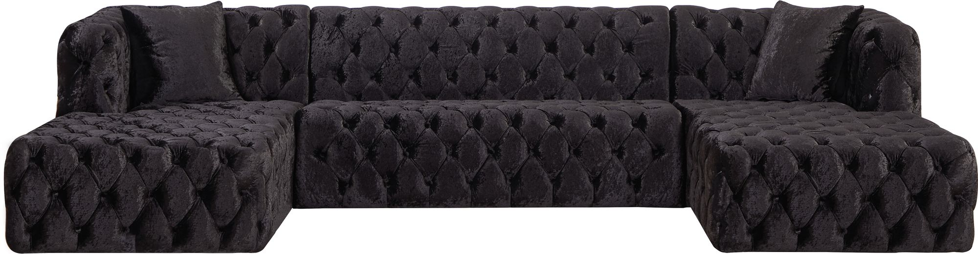 Coco 133" 3-Piece Velvet Sectional