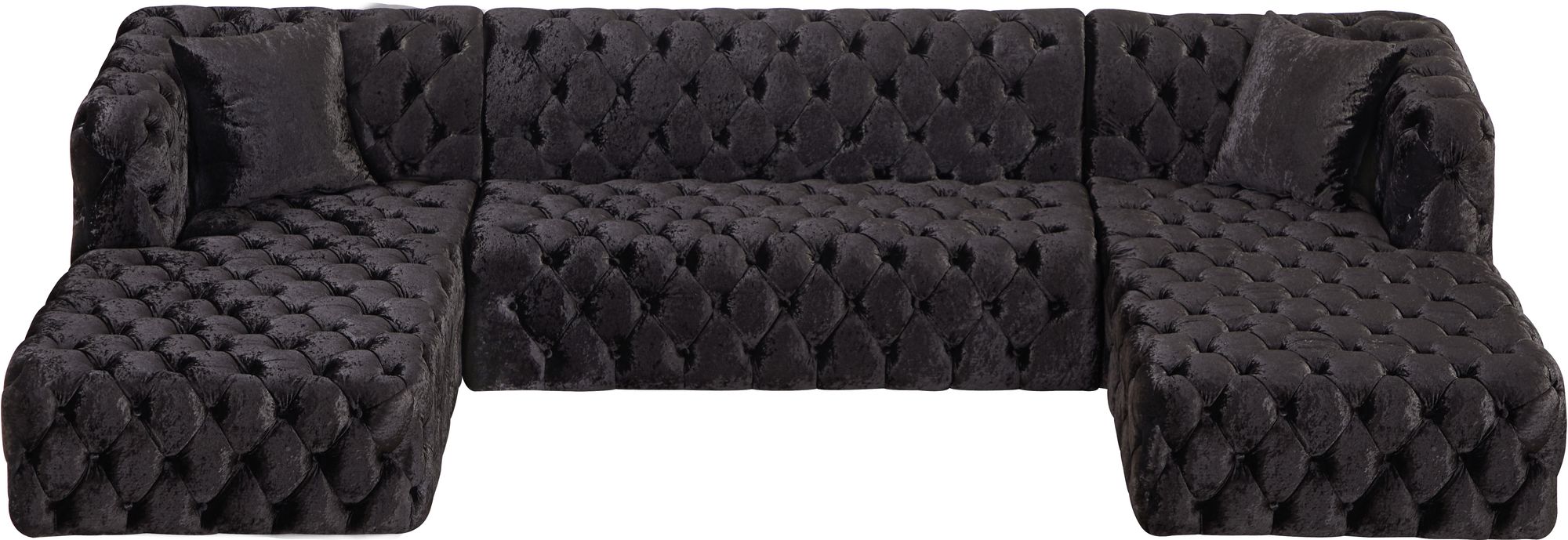 Coco 133" 3-Piece Velvet Sectional