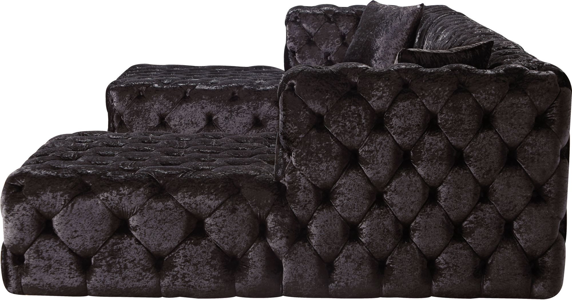 Coco 133" 3-Piece Velvet Sectional