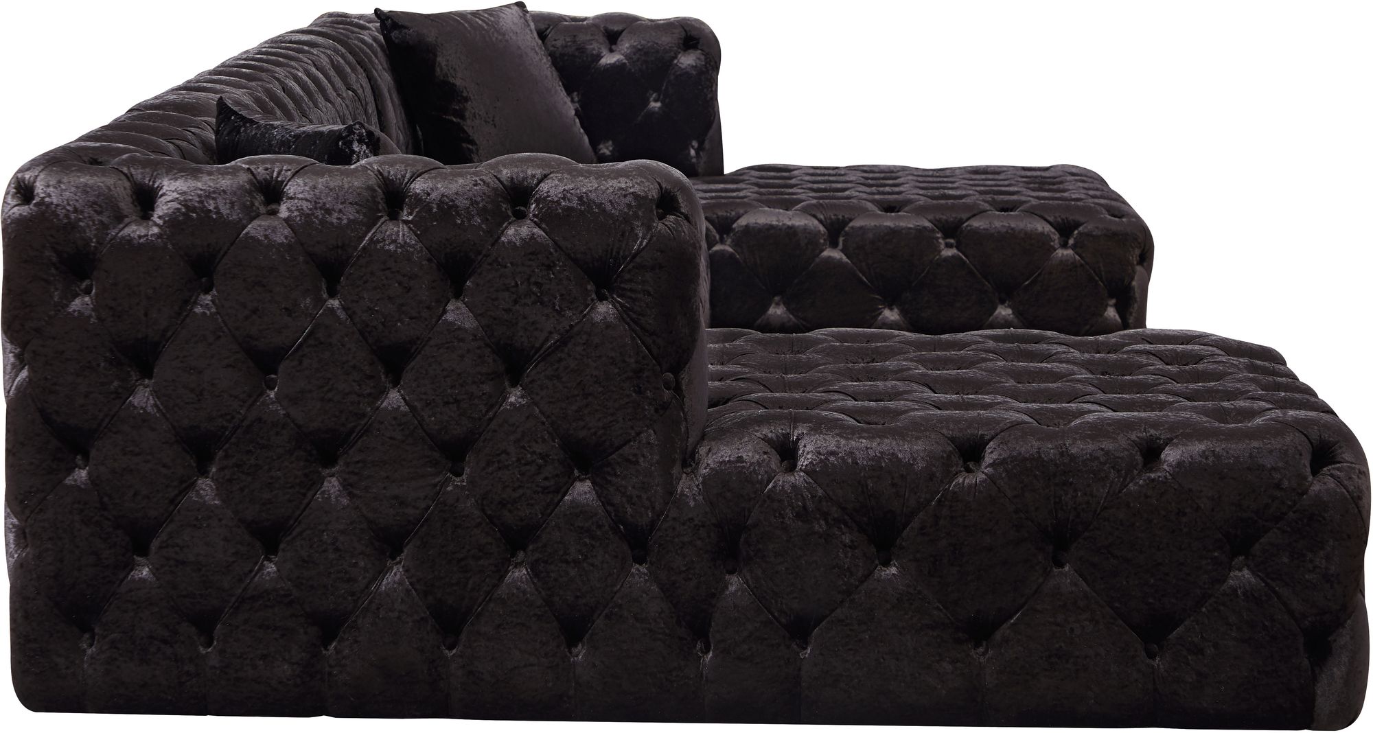 Coco 133" 3-Piece Velvet Sectional