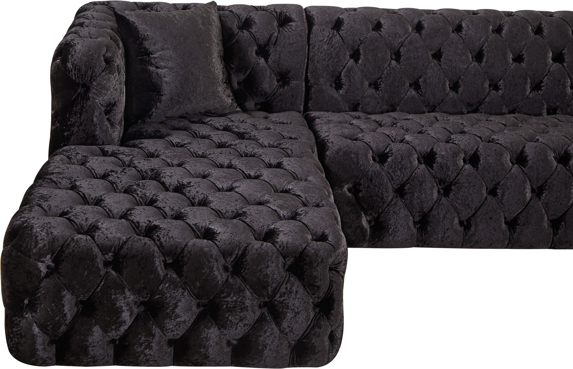 Coco 133" 3-Piece Velvet Sectional