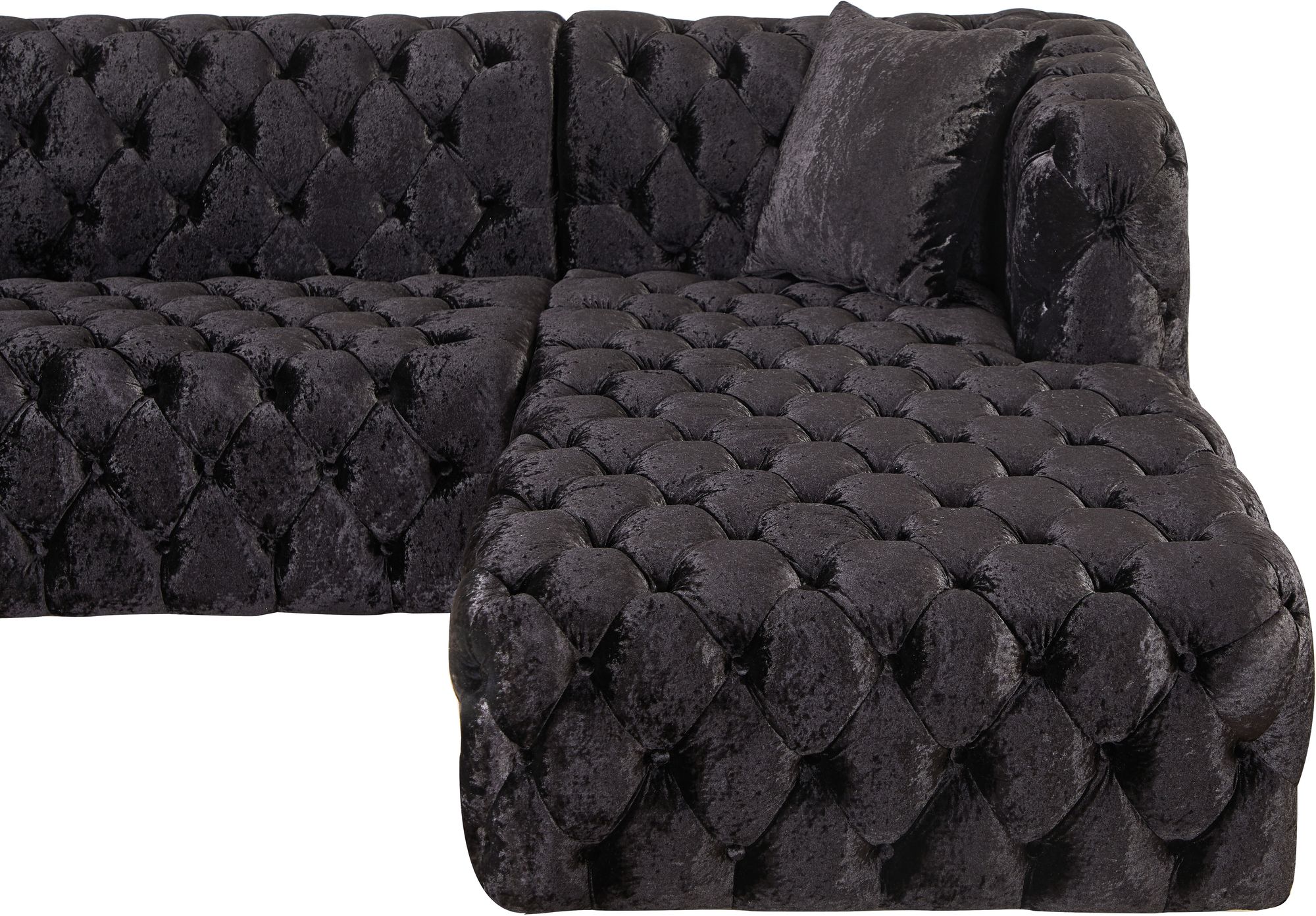 Coco 133" 3-Piece Velvet Sectional
