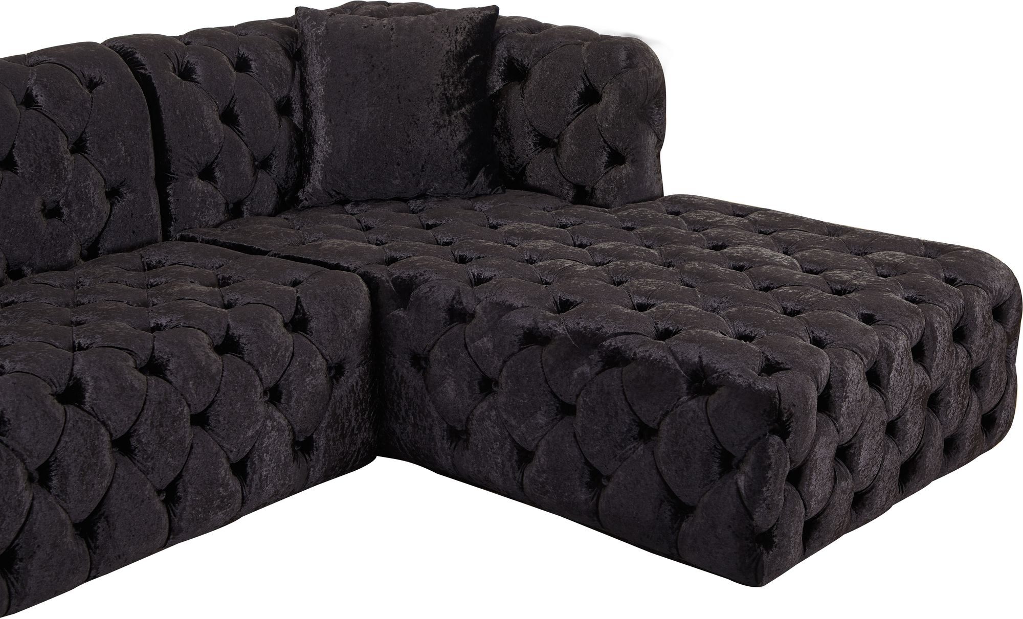 Coco 133" 3-Piece Velvet Sectional