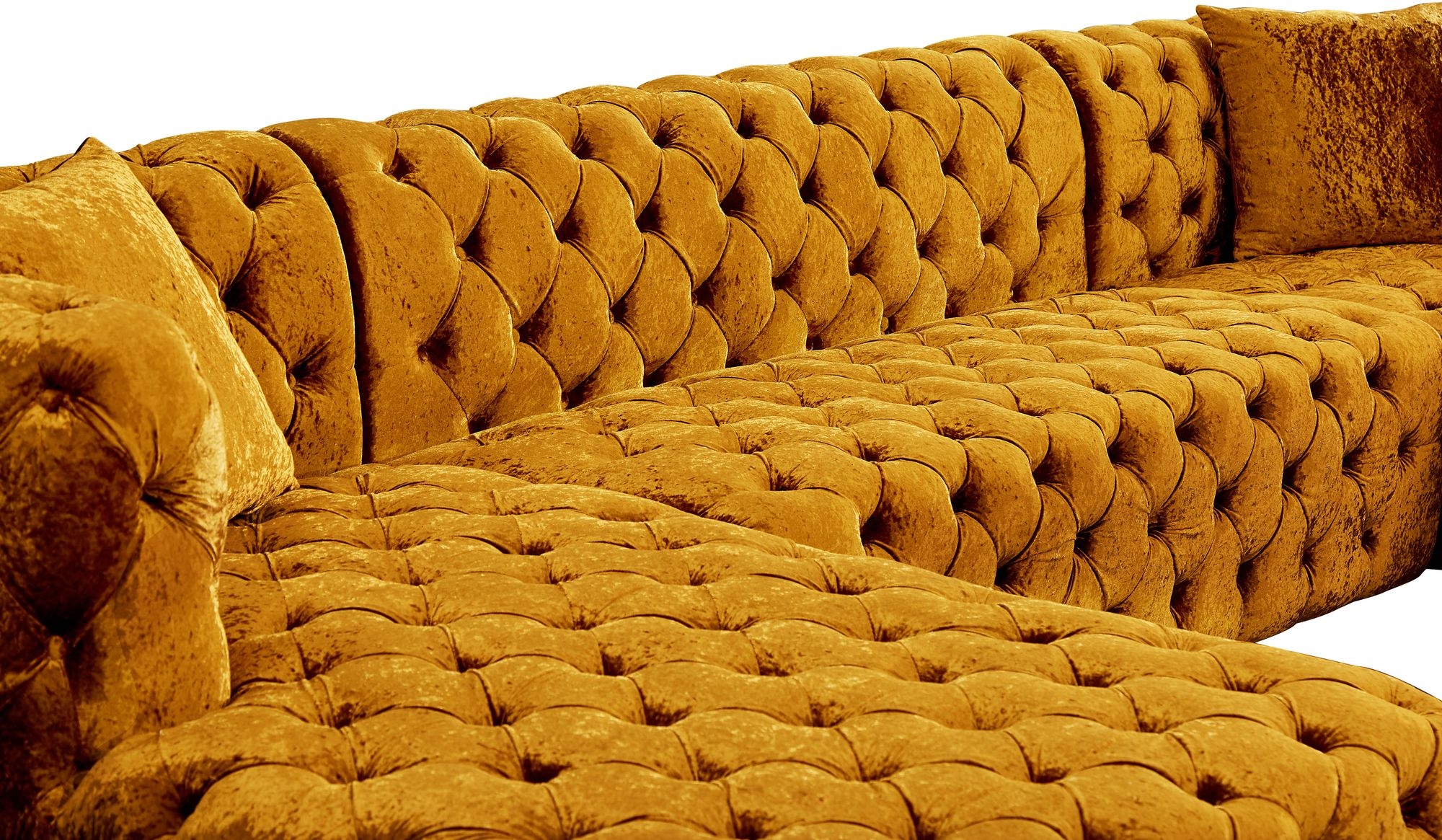 Coco 133" 3-Piece Velvet Sectional