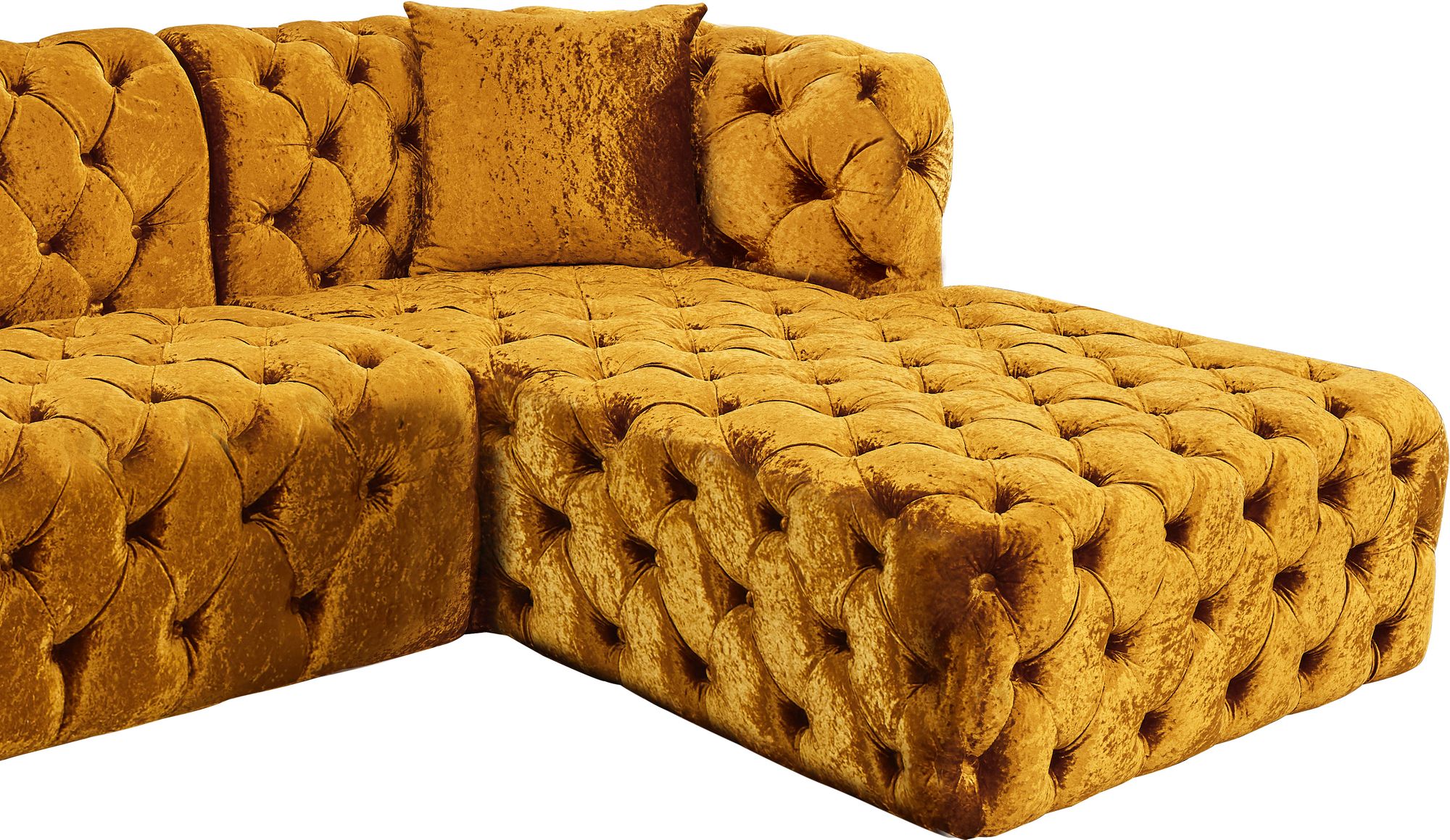 Coco 133" 3-Piece Velvet Sectional