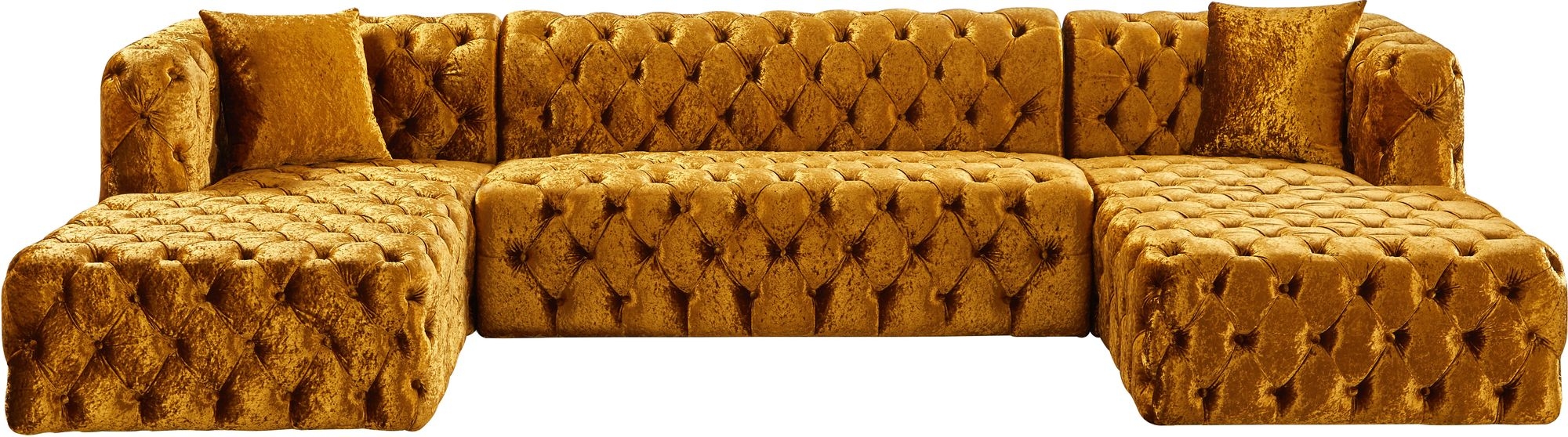 Coco 133" 3-Piece Velvet Sectional