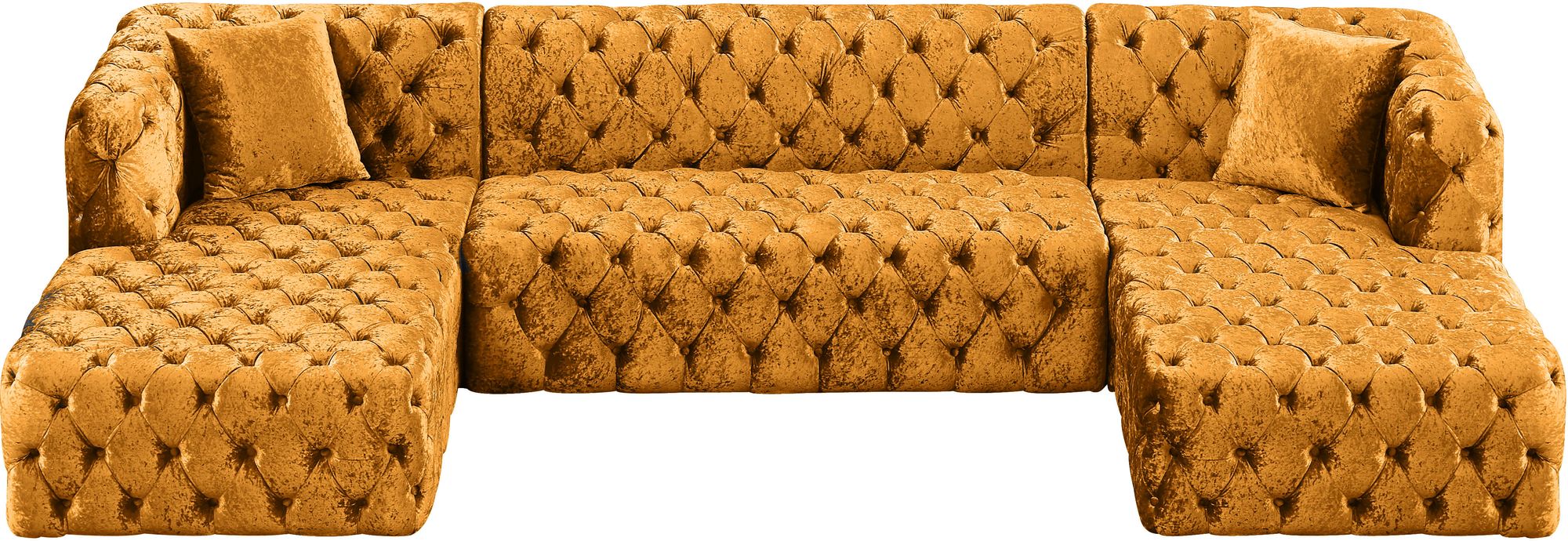 Coco 133" 3-Piece Velvet Sectional