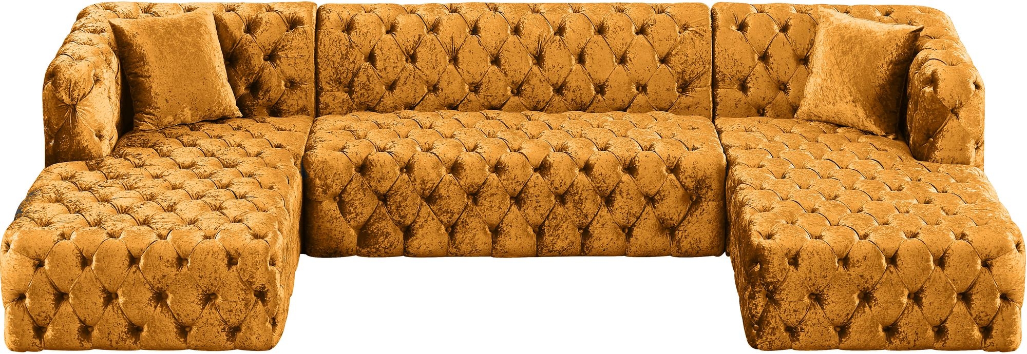 Coco 133" 3-Piece Velvet Sectional