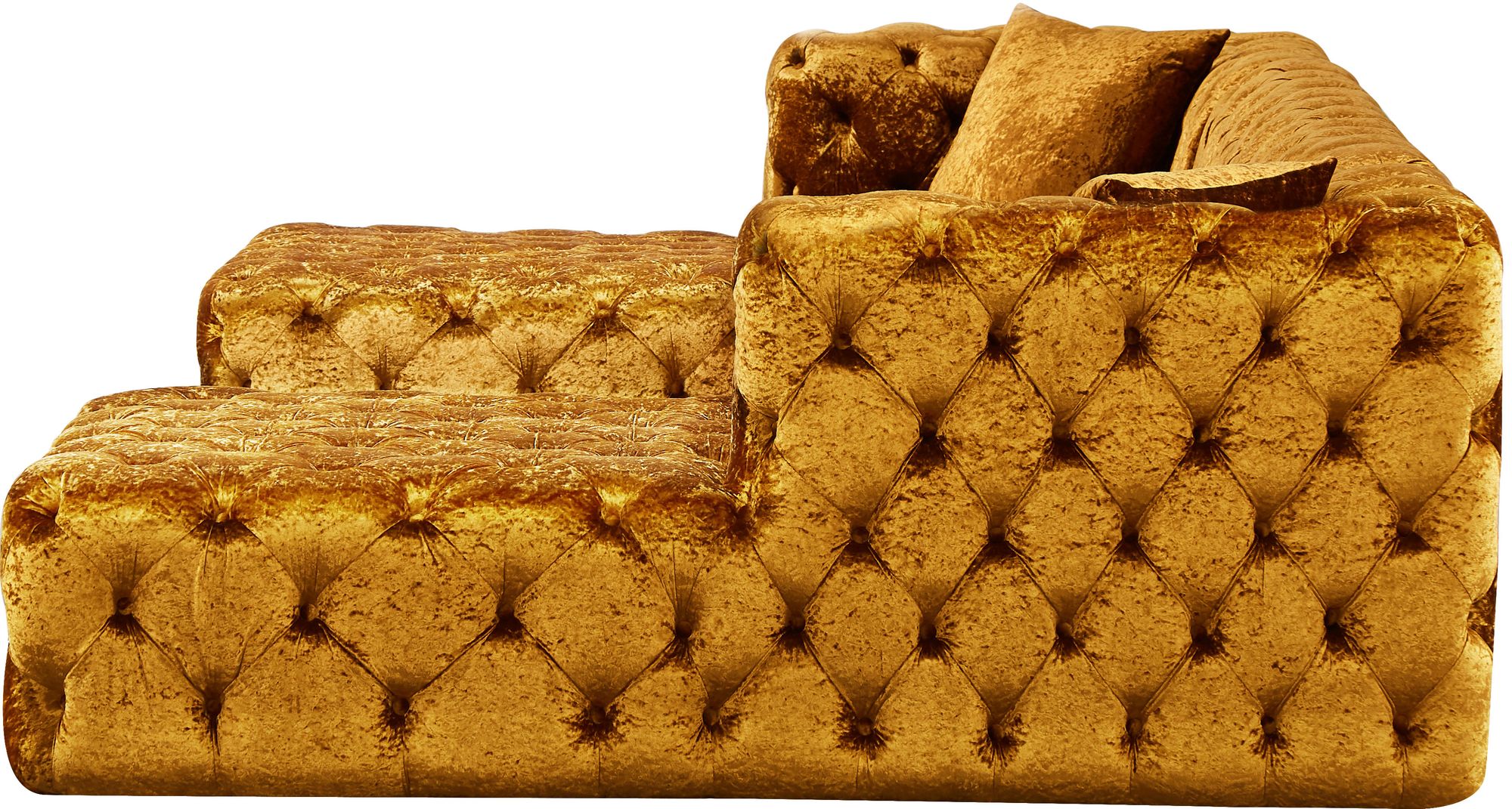 Coco 133" 3-Piece Velvet Sectional