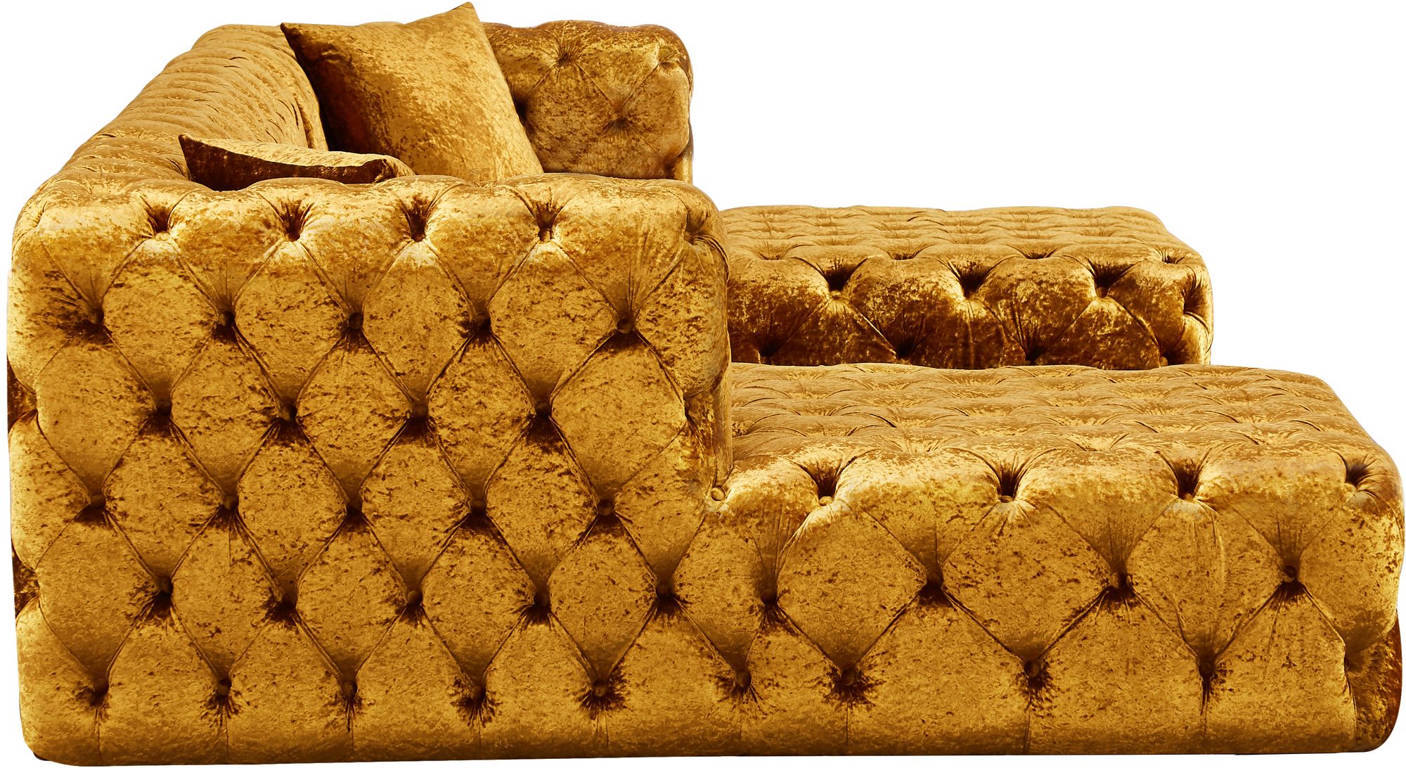 Coco 133" 3-Piece Velvet Sectional