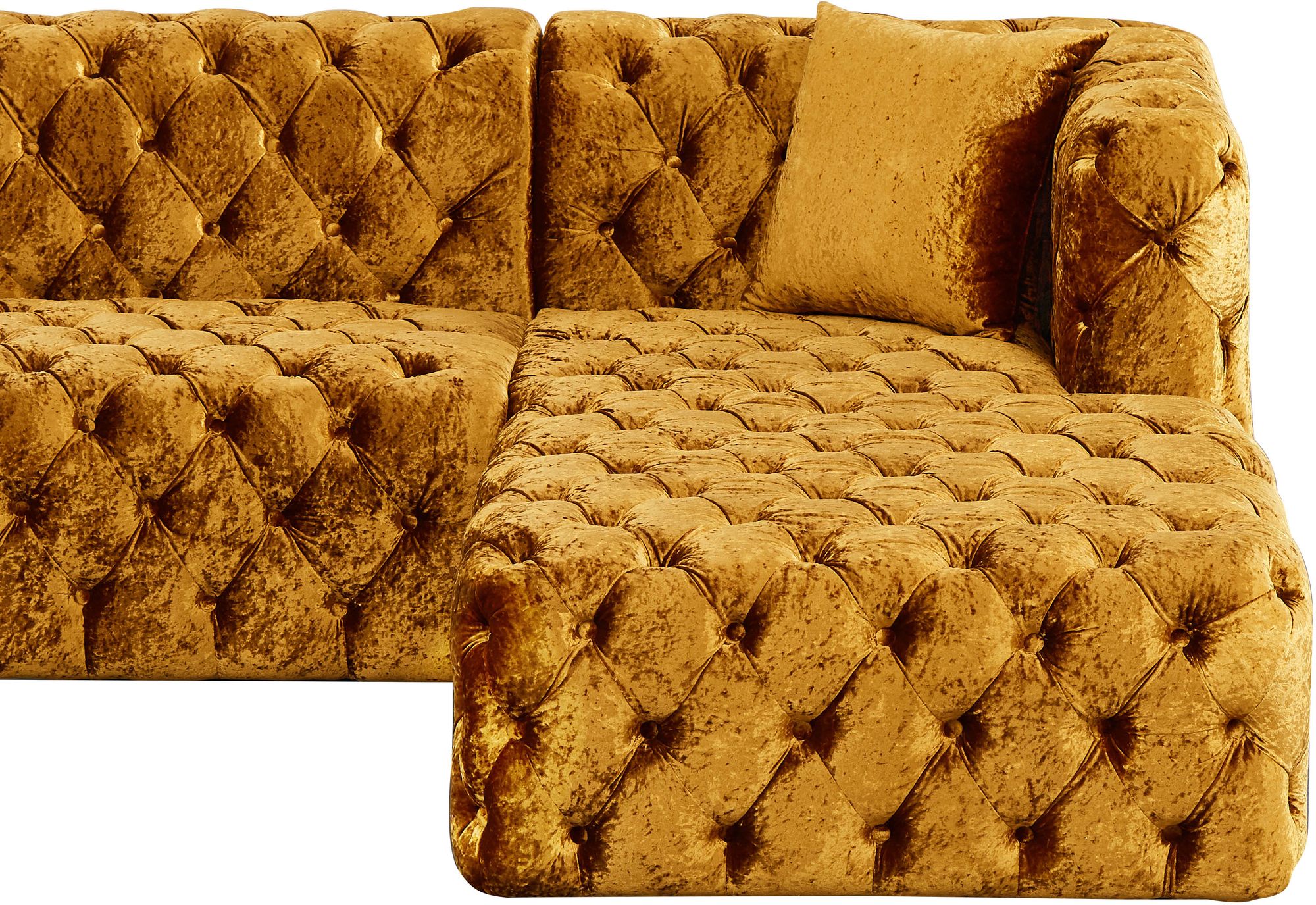 Coco 133" 3-Piece Velvet Sectional