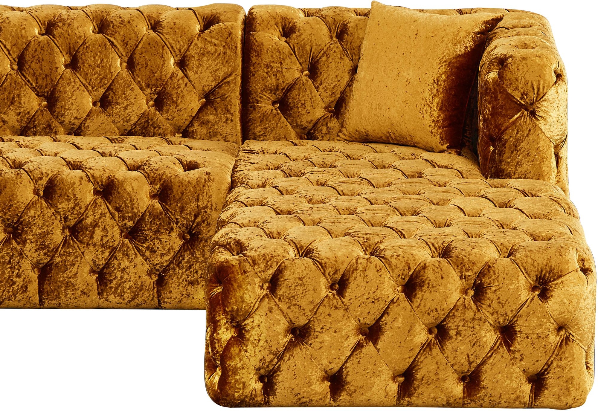 Coco 133" 3-Piece Velvet Sectional