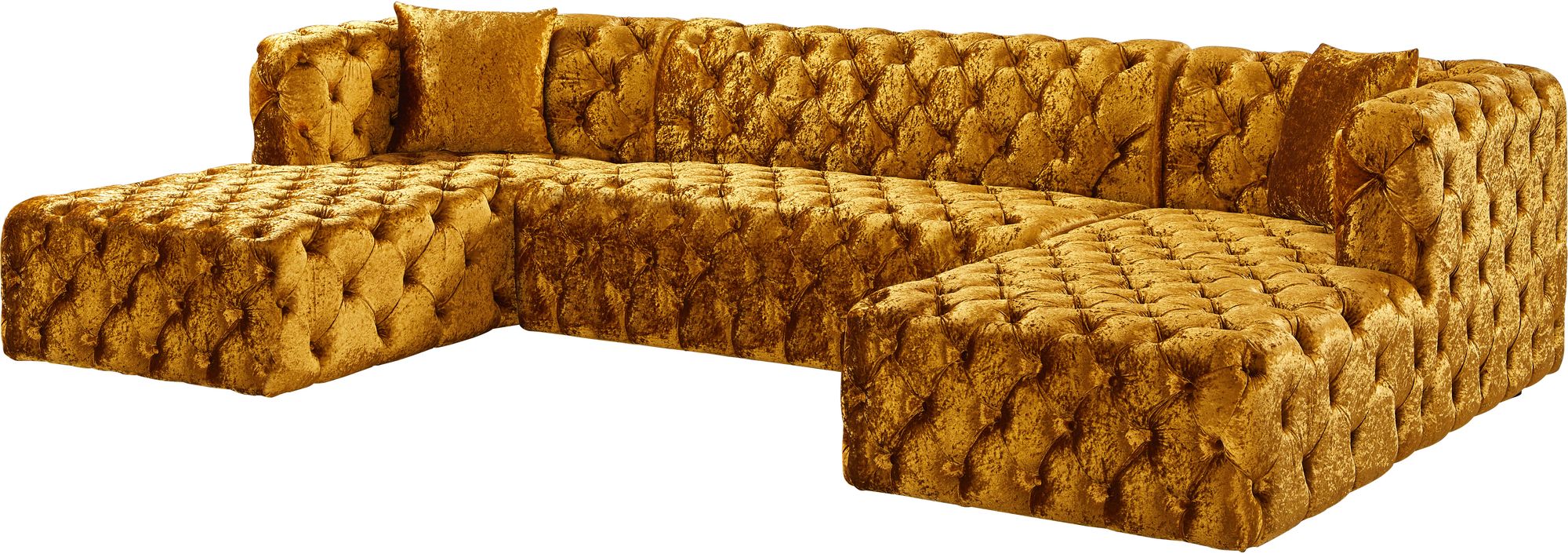 Coco 133" 3-Piece Velvet Sectional