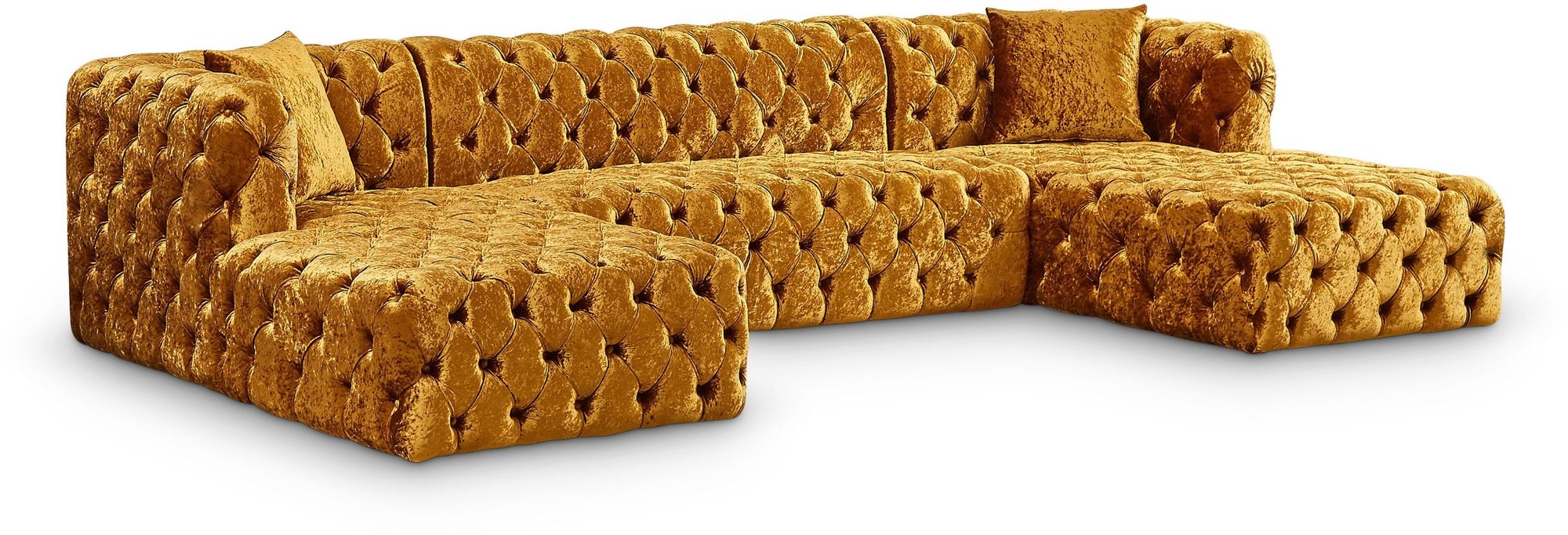 Coco 133" 3-Piece Velvet Sectional