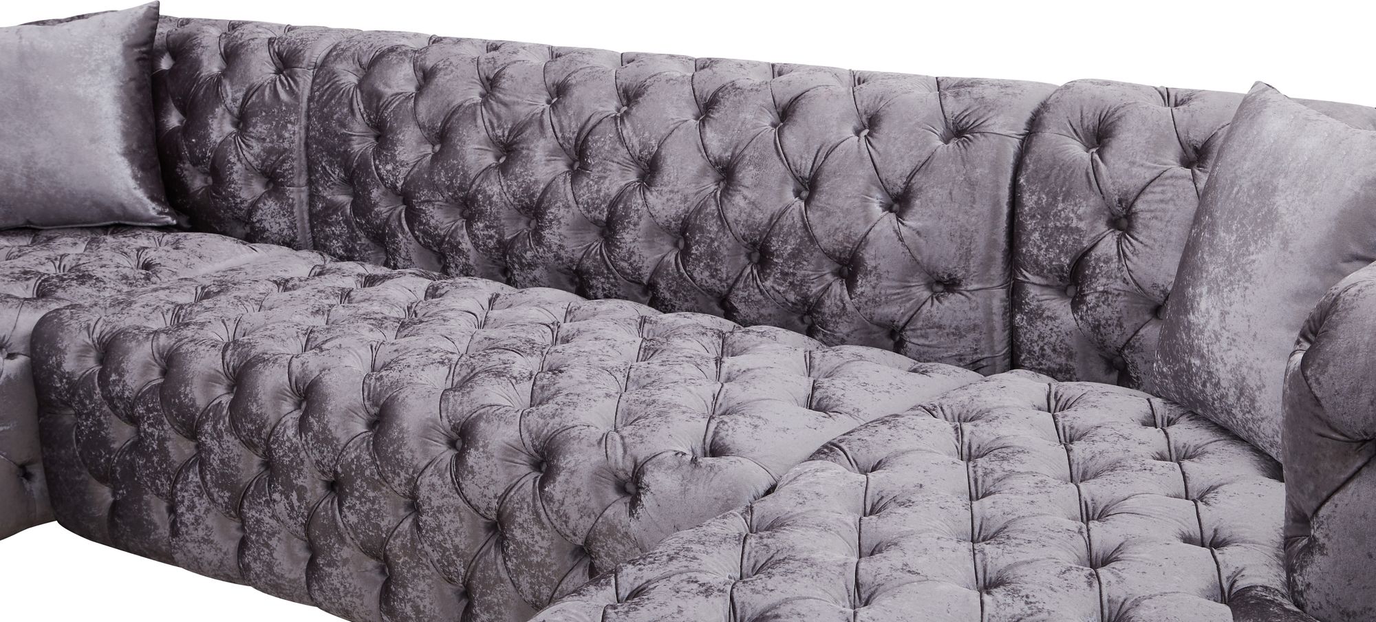 Coco 133" 3-Piece Velvet Sectional