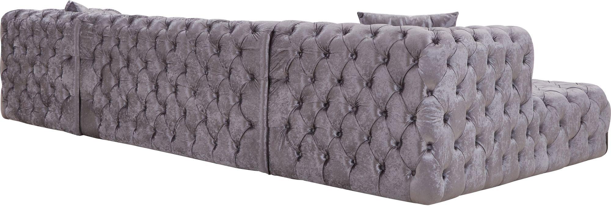 Coco 133" 3-Piece Velvet Sectional