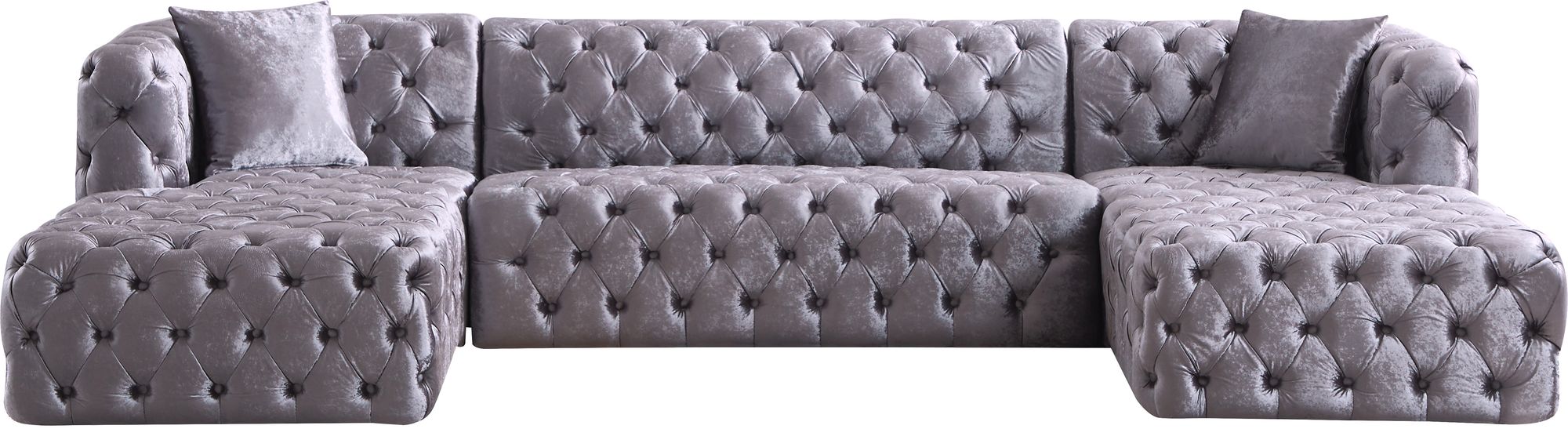 Coco 133" 3-Piece Velvet Sectional