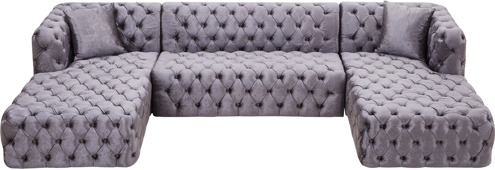 Coco 133" 3-Piece Velvet Sectional