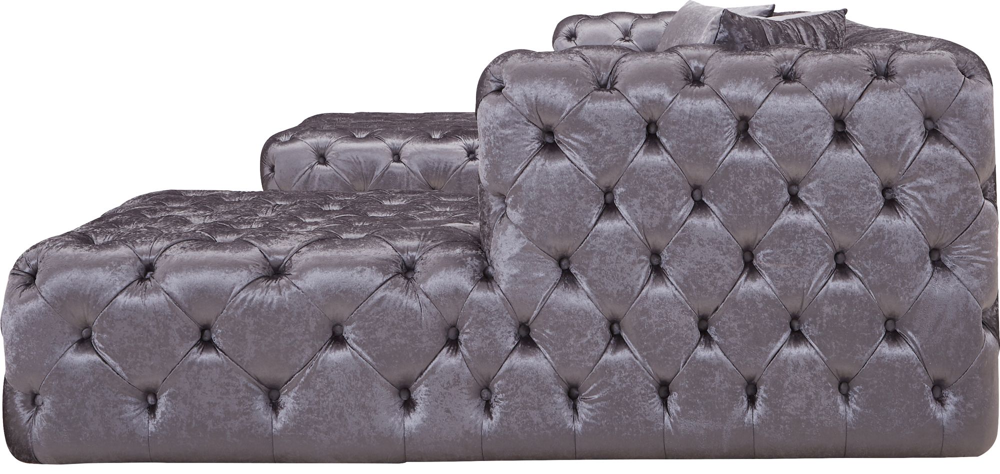 Coco 133" 3-Piece Velvet Sectional