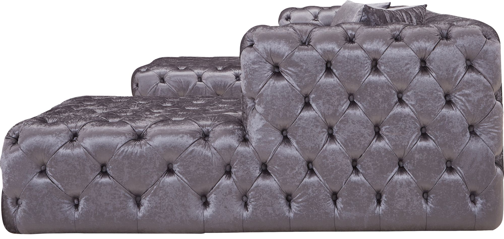 Coco 133" 3-Piece Velvet Sectional