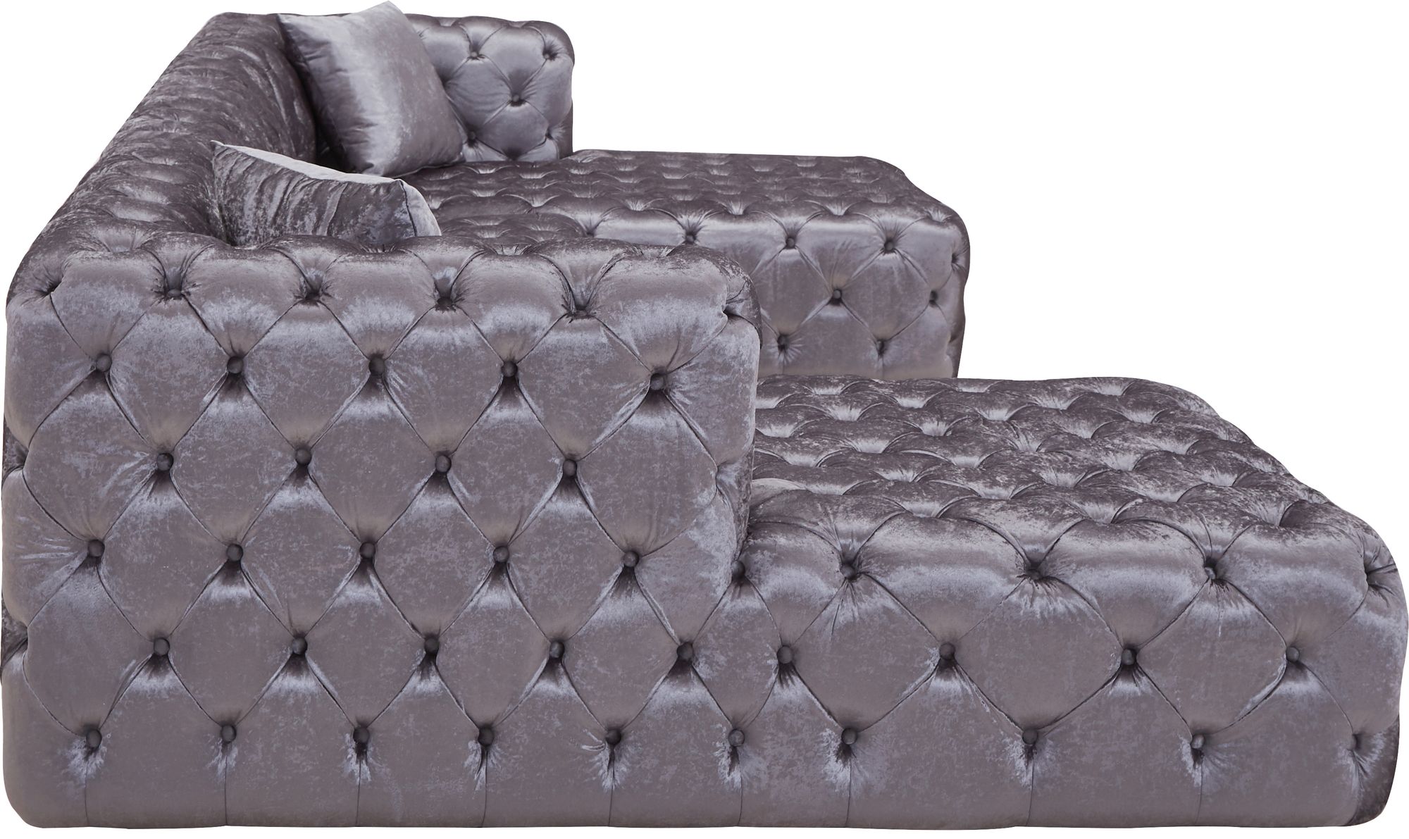 Coco 133" 3-Piece Velvet Sectional