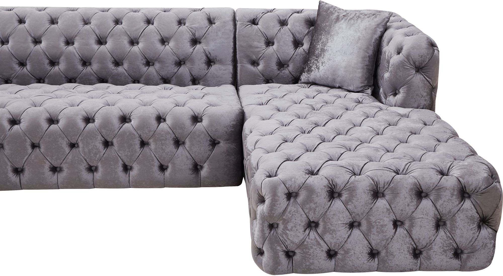 Coco 133" 3-Piece Velvet Sectional