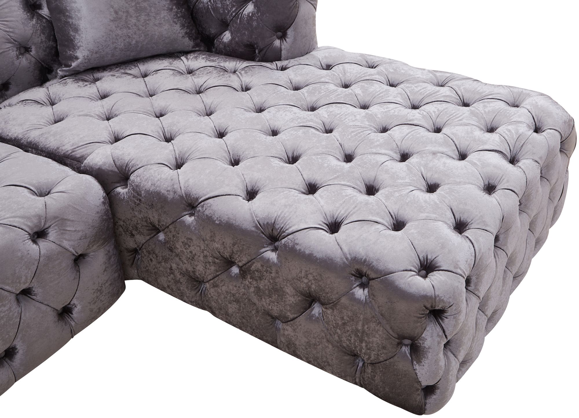 Coco 133" 3-Piece Velvet Sectional