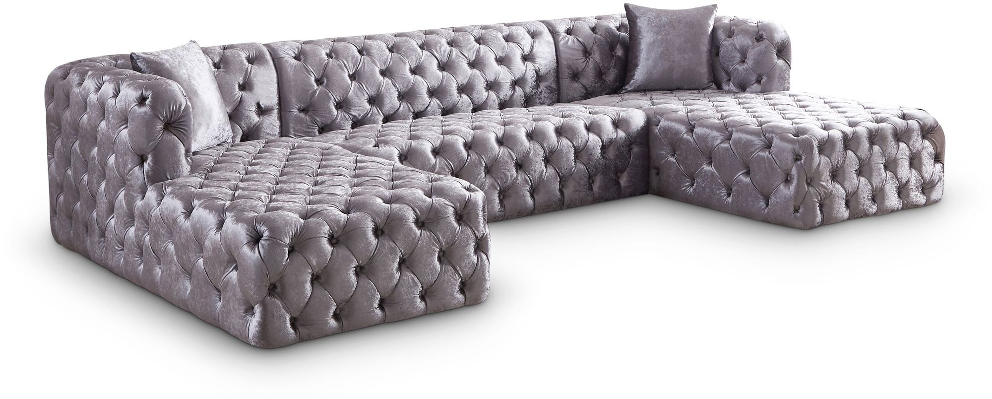 Coco 133" 3-Piece Velvet Sectional
