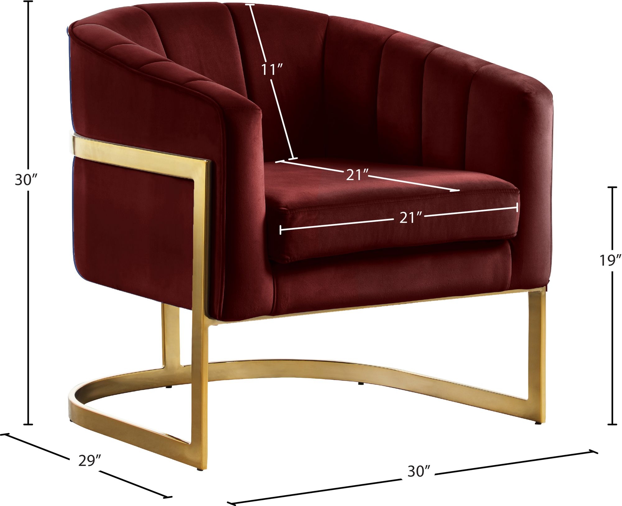 Carter Velvet Accent Chair