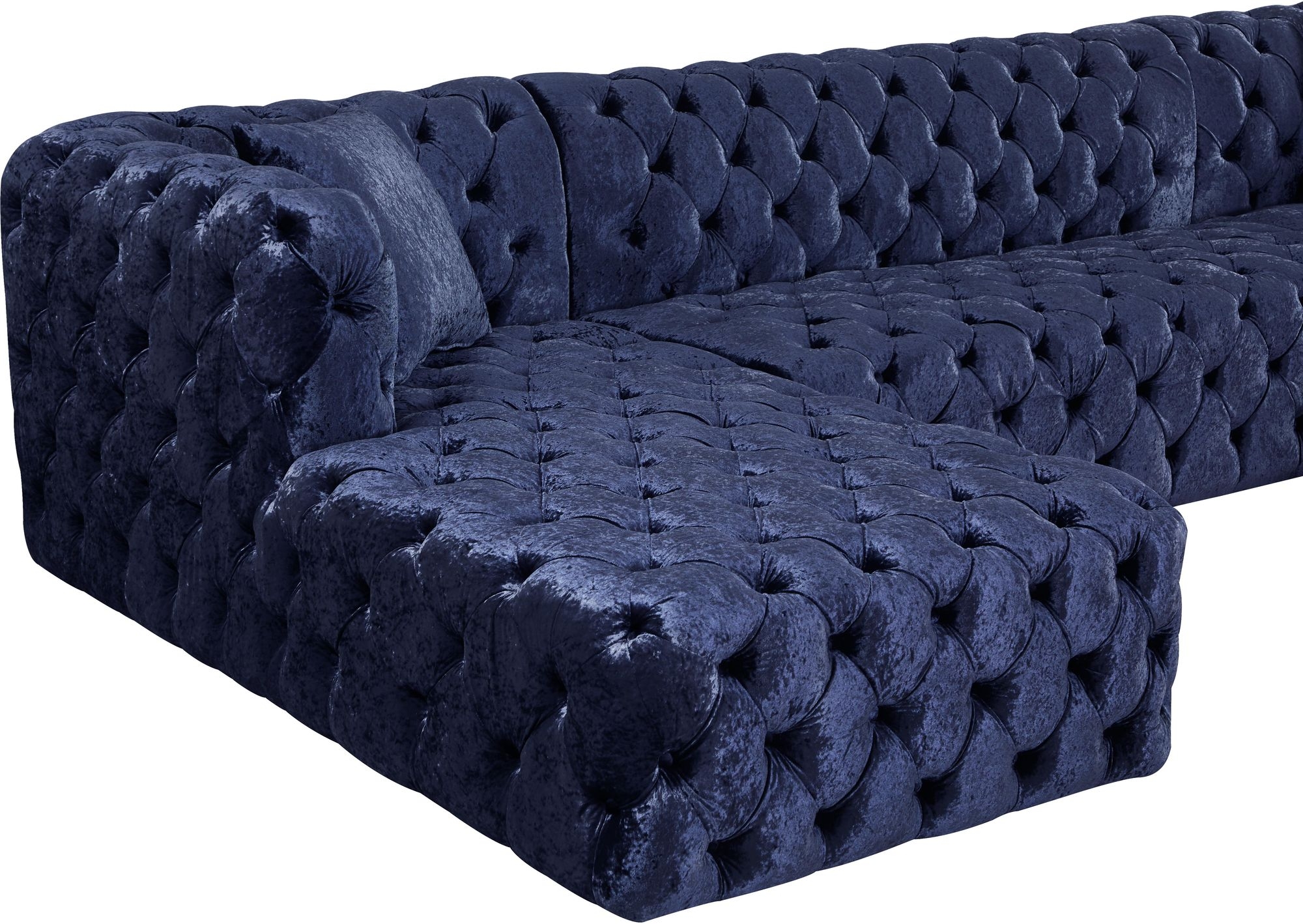 Coco 133" 3-Piece Velvet Sectional