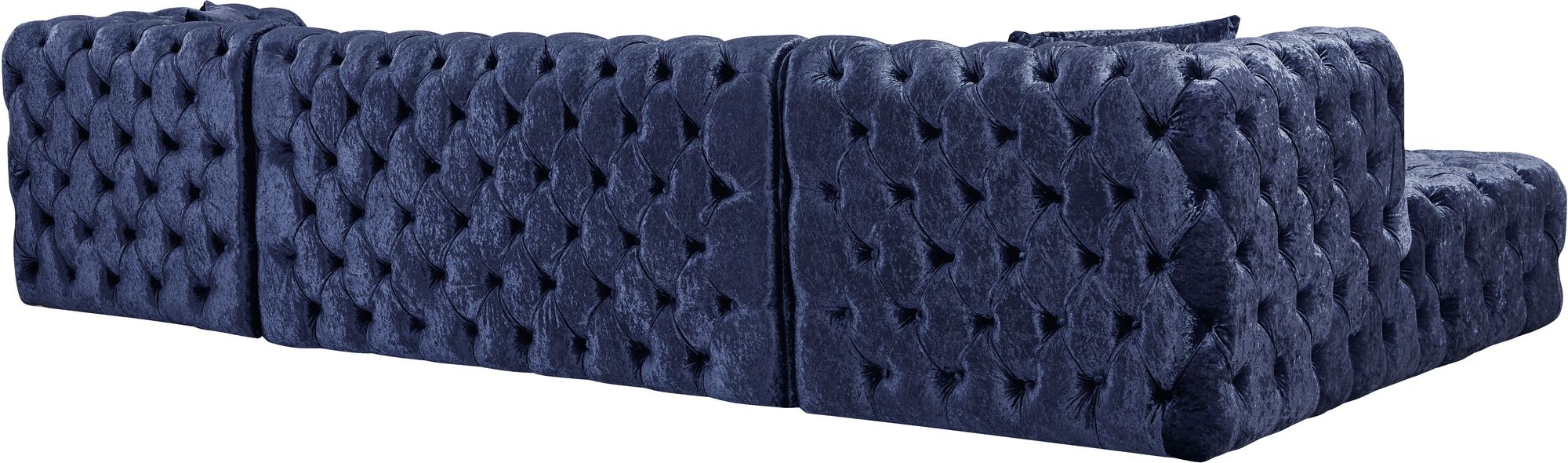 Coco 133" 3-Piece Velvet Sectional