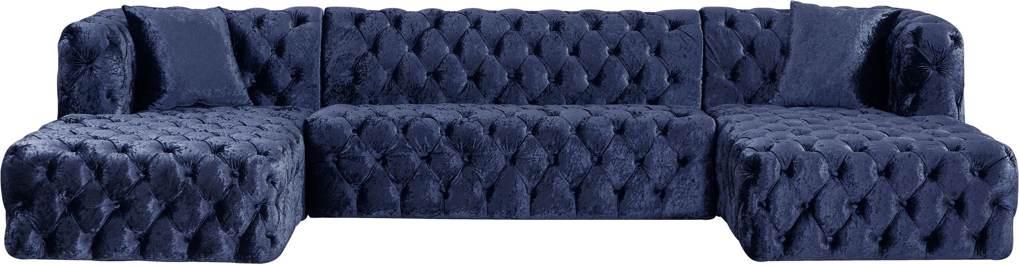 Coco 133" 3-Piece Velvet Sectional