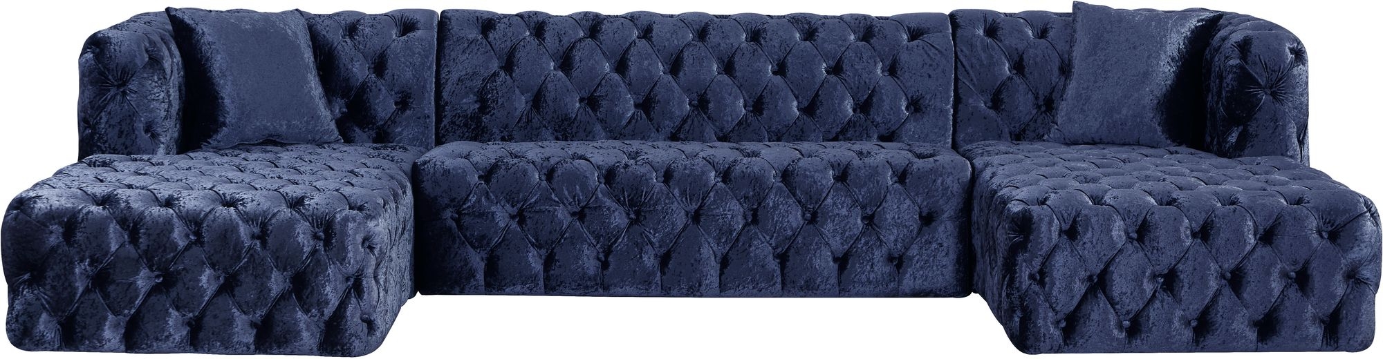 Coco 133" 3-Piece Velvet Sectional