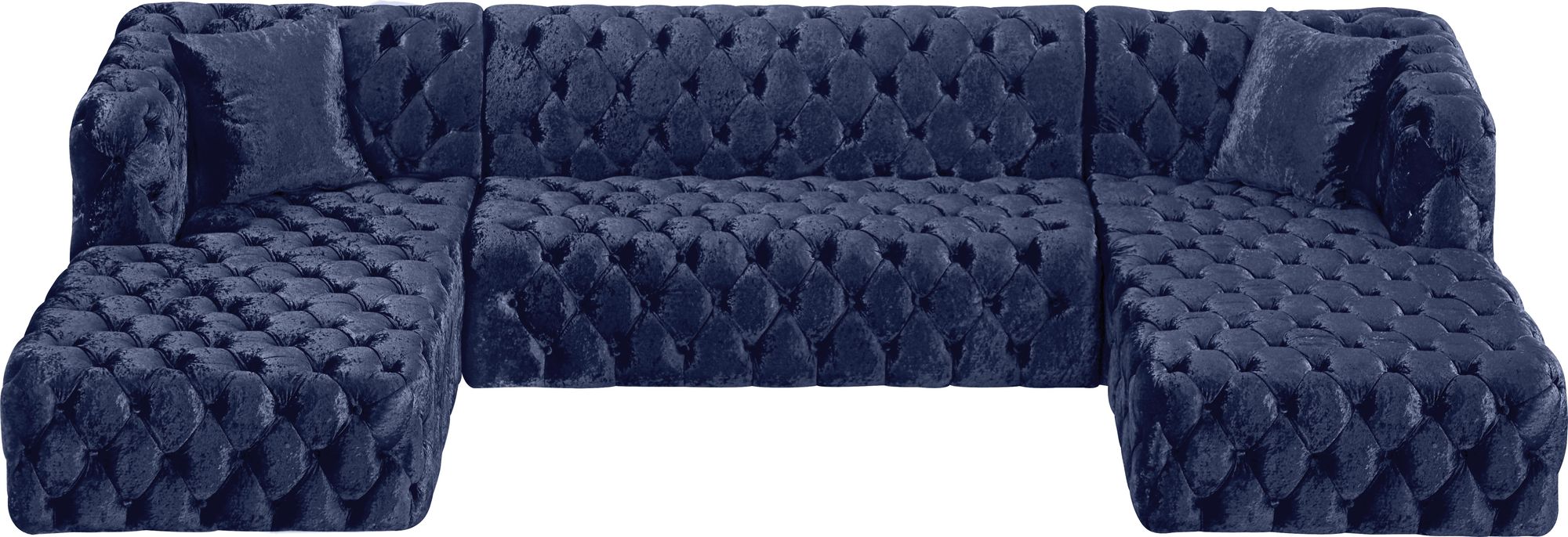 Coco 133" 3-Piece Velvet Sectional